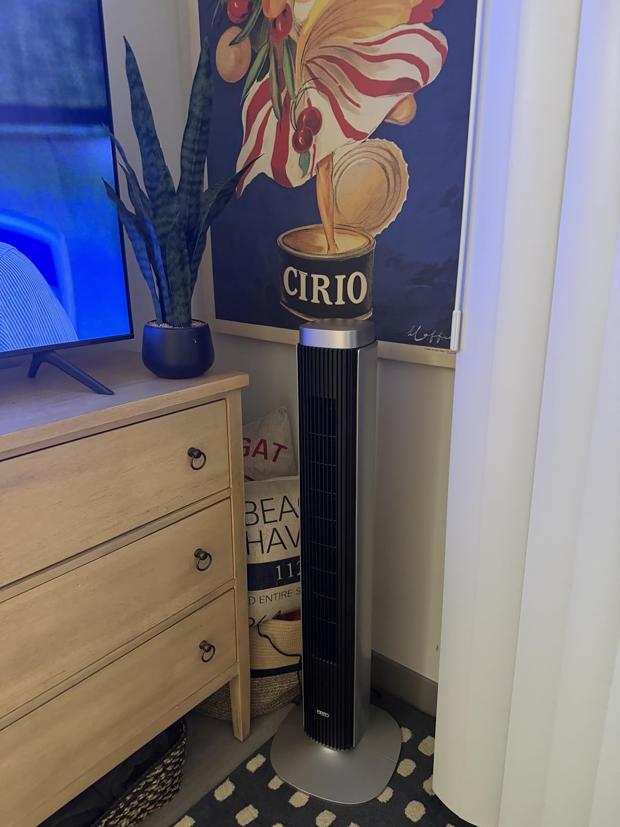 DREO Tower Fan for Bedroom, 90° Oscillating Fans that Blow Cold Air | 26 ft/s Powerful Airflow, 28dB Quiet Fan, 5 Speeds, 4 Cooling Modes, 12H Timer, 40 inch Standing Floor Fan for Home Office customer photo 1