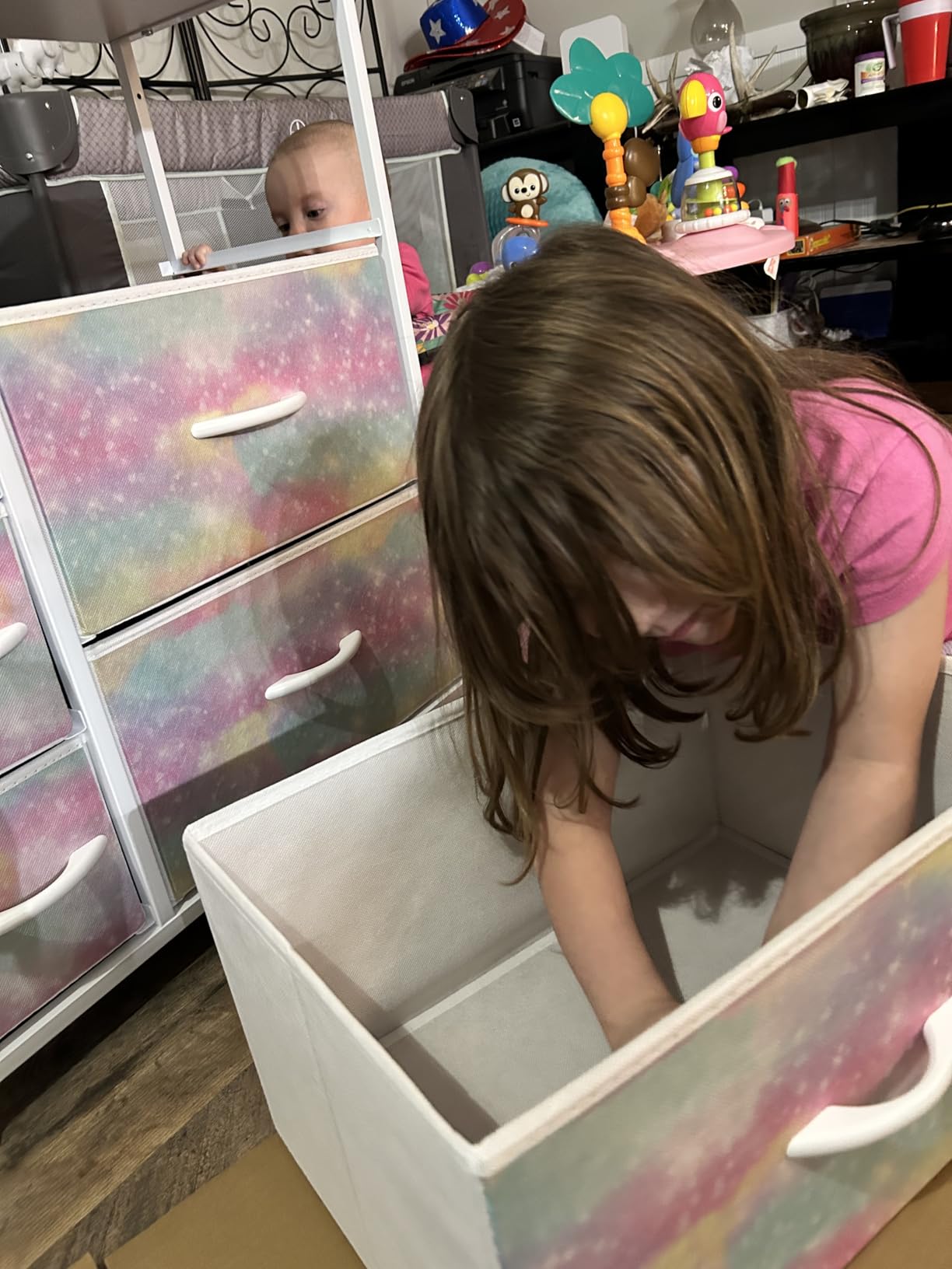 Sorbus 7-Drawer Dresser for Kids Bedroom, Wood Top (Pastel Pink) customer photo 2