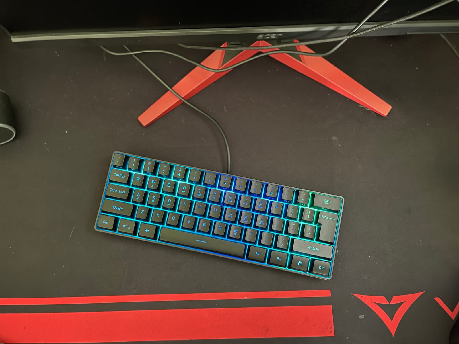 Snpurdiri 60% Wired Gaming Keyboard, 61 Keys RGB (Black) | Backlit Ultra-Compact Mini Gaming Keyboard for PC/Mac Gamer, Typist, Travel, Easy to Carry on Business Trip customer photo 1