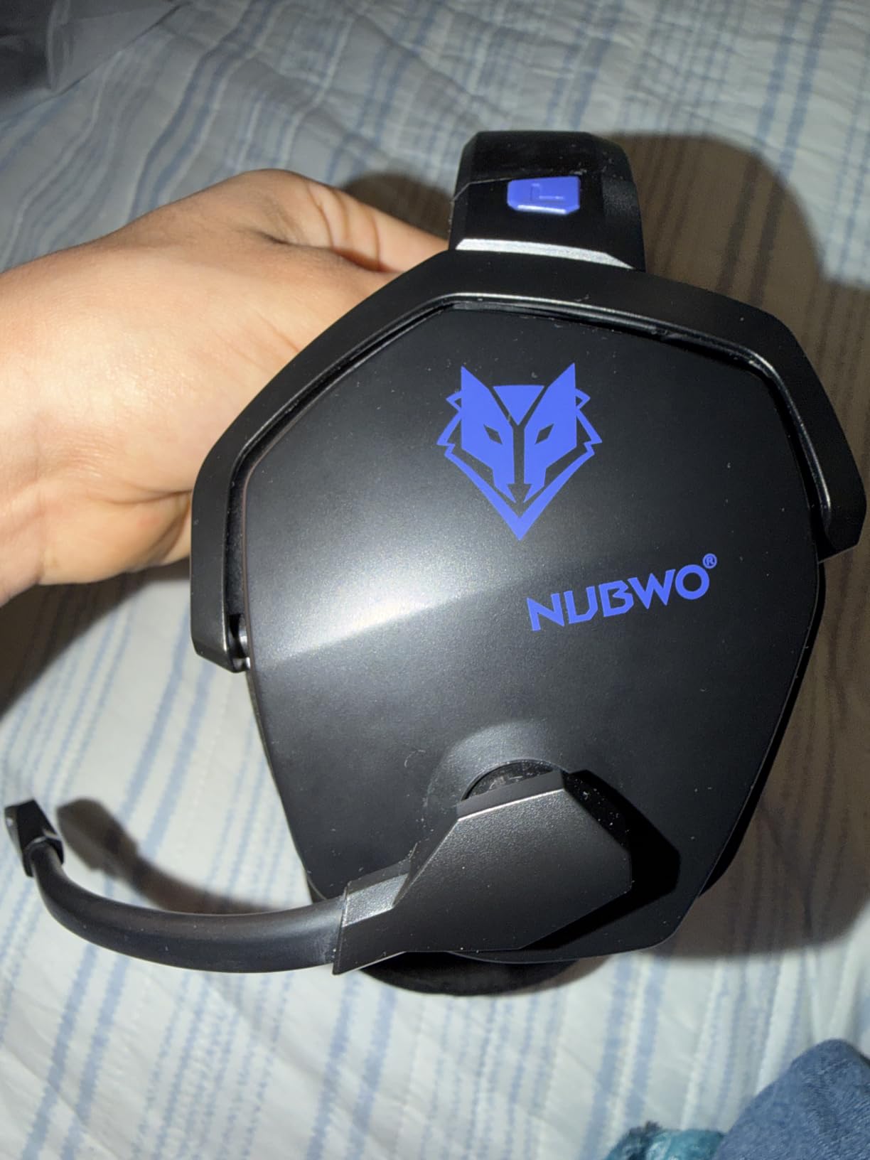 NUBWO Wireless Gaming Headset with Mic for Ps5 Ps4 PC, Zero Interference, 100-Hour Battery All-Day Play, 23ms Sync for Fortnite & Call of Duty/FPS Gamers, Triple Mode All Devices Compatible - Orange customer photo 2