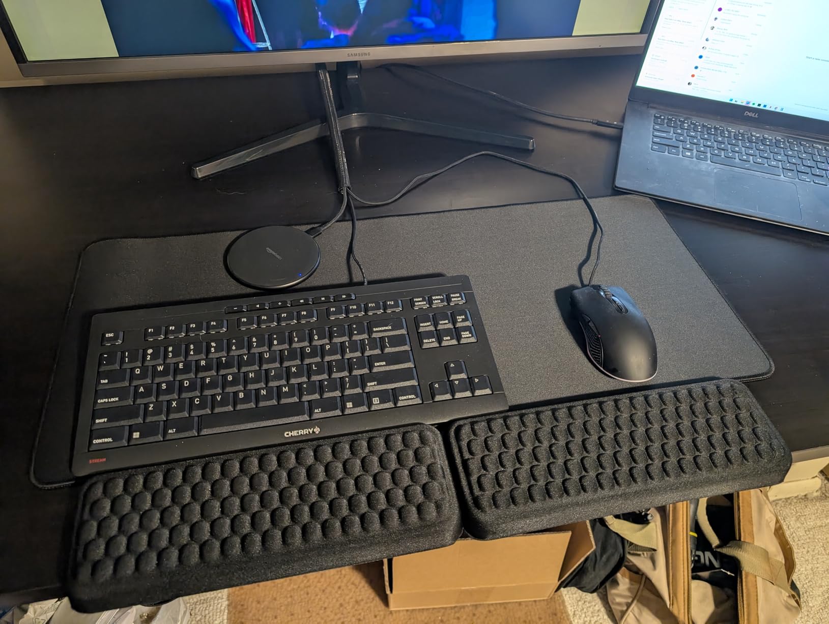 Large Gaming Mouse Pad with Stitched Edges,[27.5x11.8In] Extended Mouse Pad with Non-Slip Natural Rubber Base for Gamer/Desktop/Office/Home (70x30 Blackus) customer photo 1