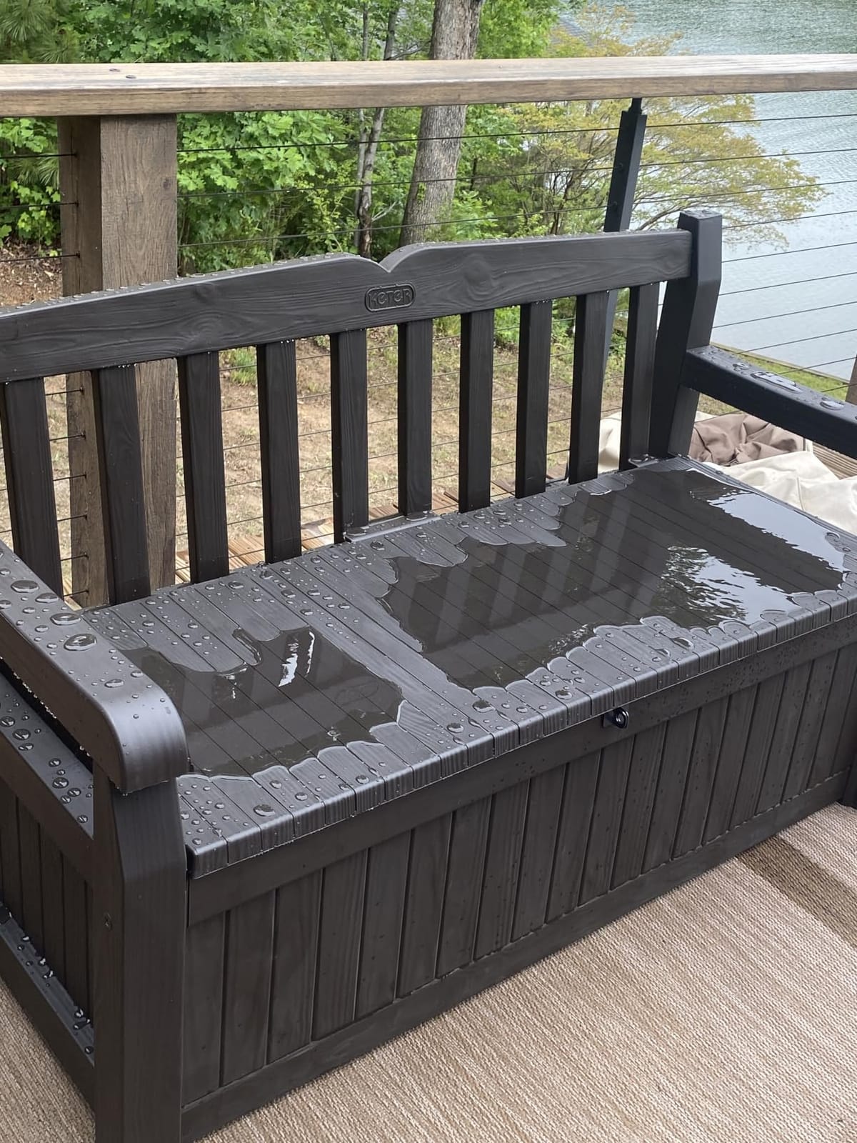 Keter Solana 70 Gal Outdoor Storage Bench for Patio and Pool Accessories customer photo 2