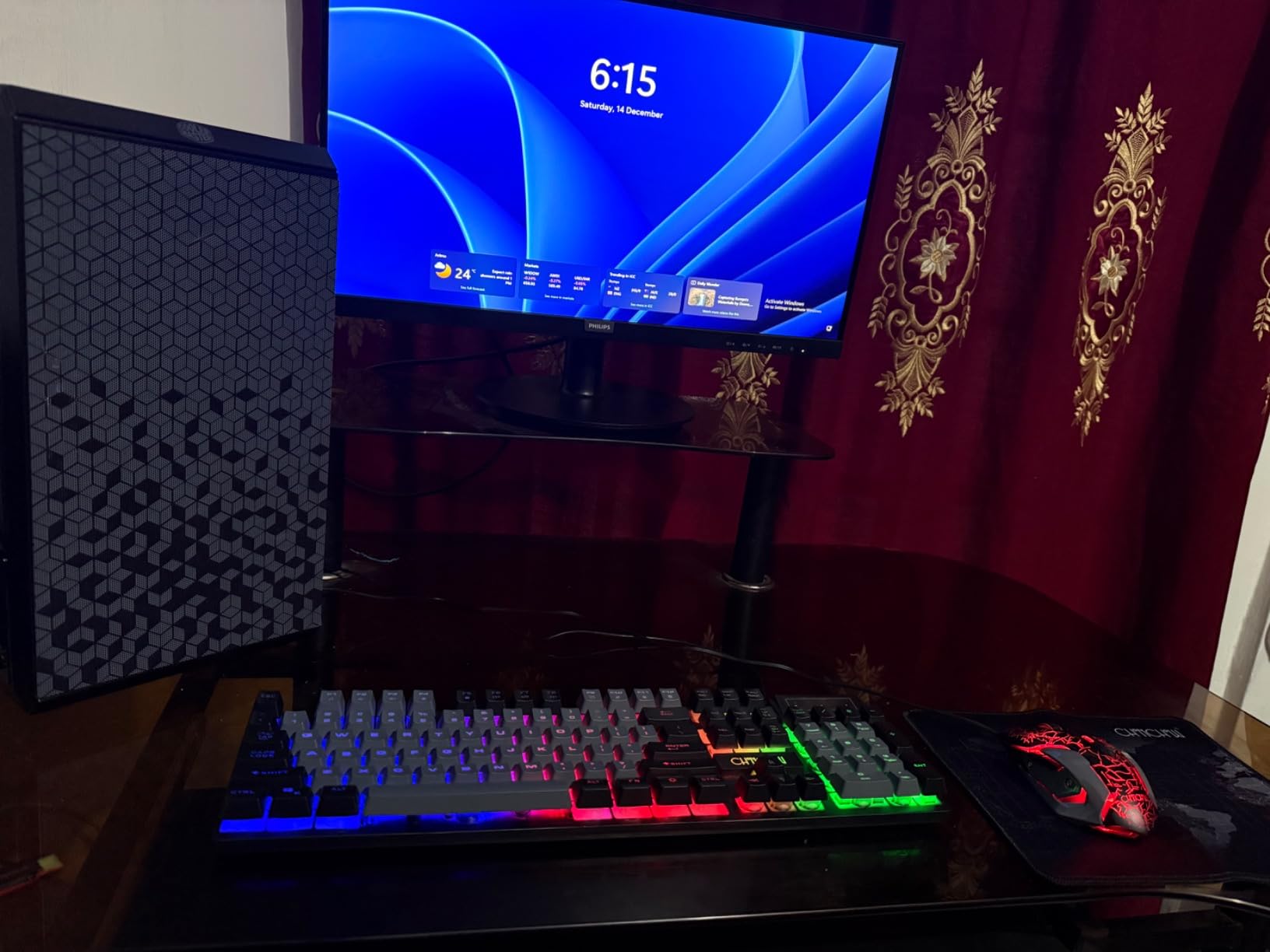 CHONCHOW Gaming Keyboard and Mouse Led Backlit USB Wired with Light Up 104Key 3600DPI 2 Side Button Mouse Keyboard Mechanical Feeling Compatible with PC Mac OS Xbox Ps4 Ps5 with Mousepad customer photo 2