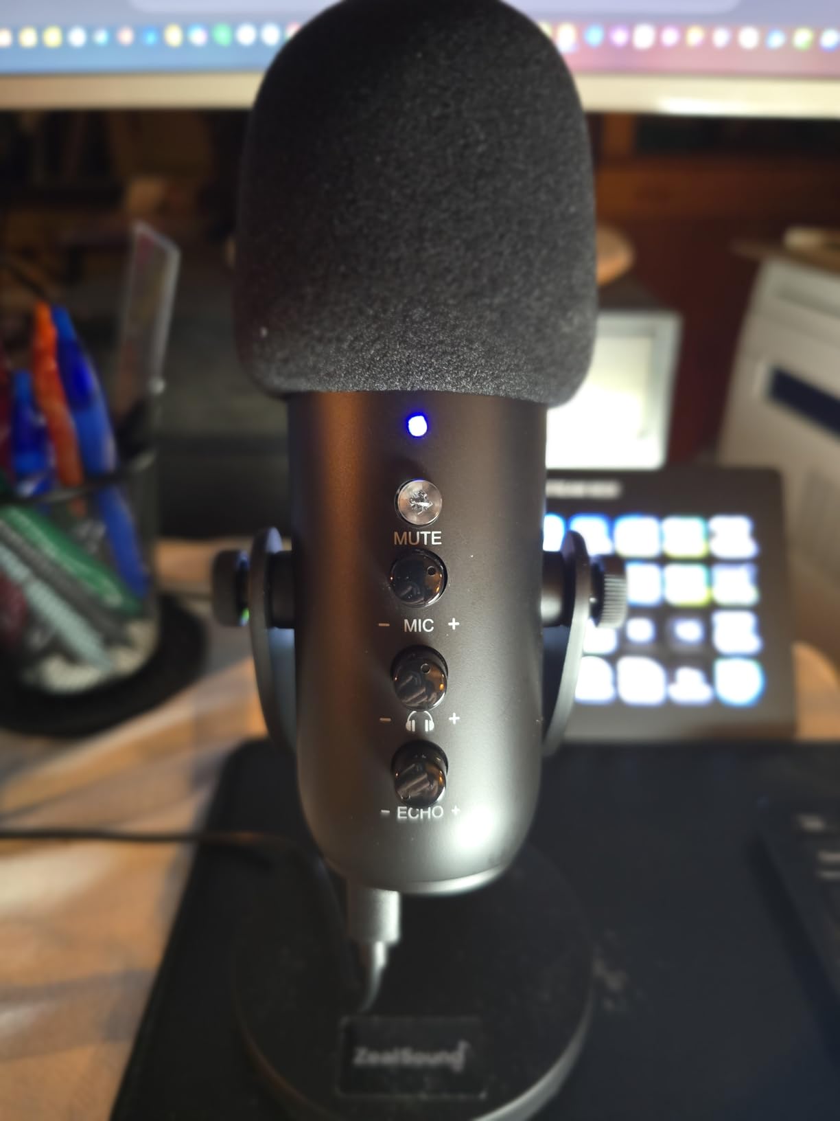 ZealSound Podcast Microphone for PC, Noise Cancellation USB Mic with Gain, Volume Adjustment & Mute Button, Monitoring & Echo, for YouTube, TikTok, Podcasting, Streaming, iPhone, iPad, Android, Mac customer photo 2