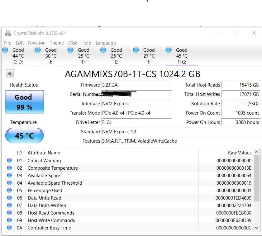 XPG GAMMIX S70 Blade, PCIe Gen4 Solid State Drive, 2TB customer photo 1
