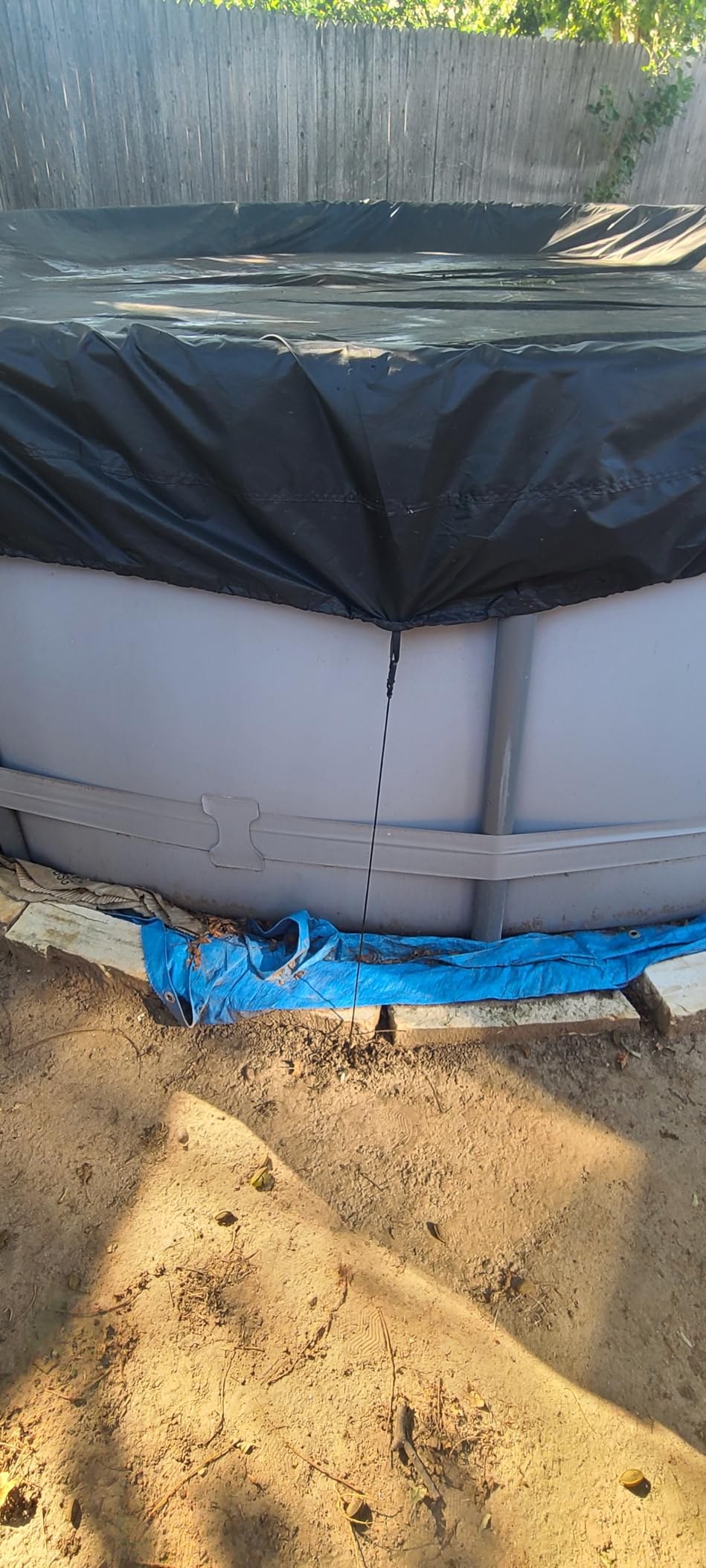 LXKCKJ 12 Ft Pool Cover for Above Ground Pool, Round 420D Solar Oxford Tarp customer photo 1