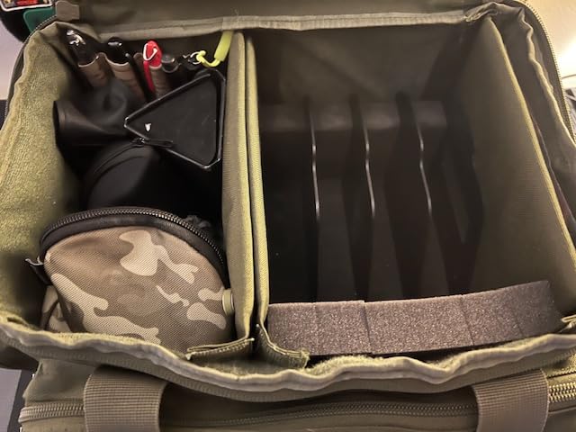 DSLEAF Tactical Gun Range Bag for 4 Handguns, Pistol Range Bag for Shooting | 6x Magazine Slots, Lockable Zipper, Extra Essentials Pockets, Portable Handle & Padded Shoulder Strap customer photo 1