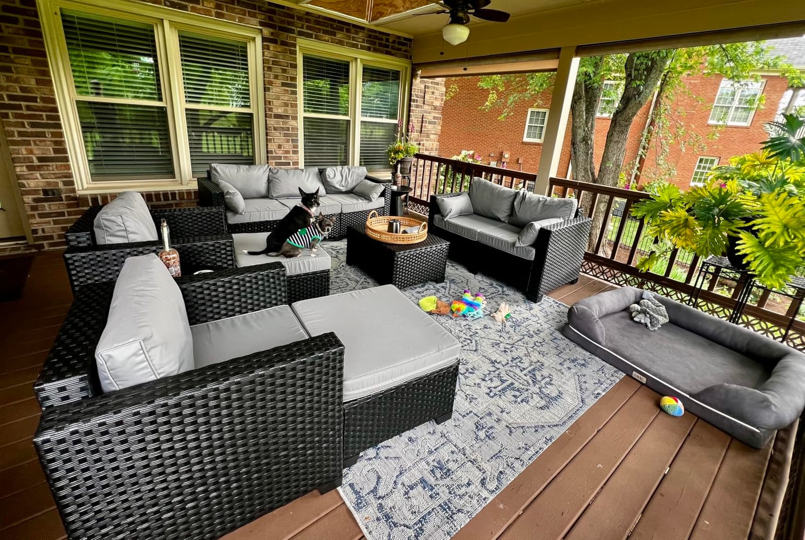 Rattaner Patio Furniture Sets 7 Pieces Outdoor Furniture Sectional Patio Couches Set with Storage Table Light Grey Cushions customer photo 2