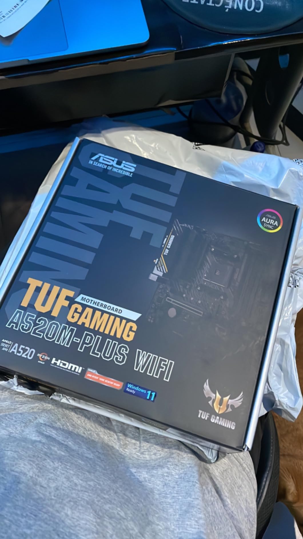 ASUS TUF Gaming A520M-PLUS (WiFi) AMD AM4 (3rd Gen Ryzen™) microATX Gaming Motherboard (M.2 Support, 802.11ac Wi-Fi, DisplayPort, HDMI, D-Sub, USB 3.2 Gen 1 Type-A and Aura Addressable Gen 2 headers) customer photo 1