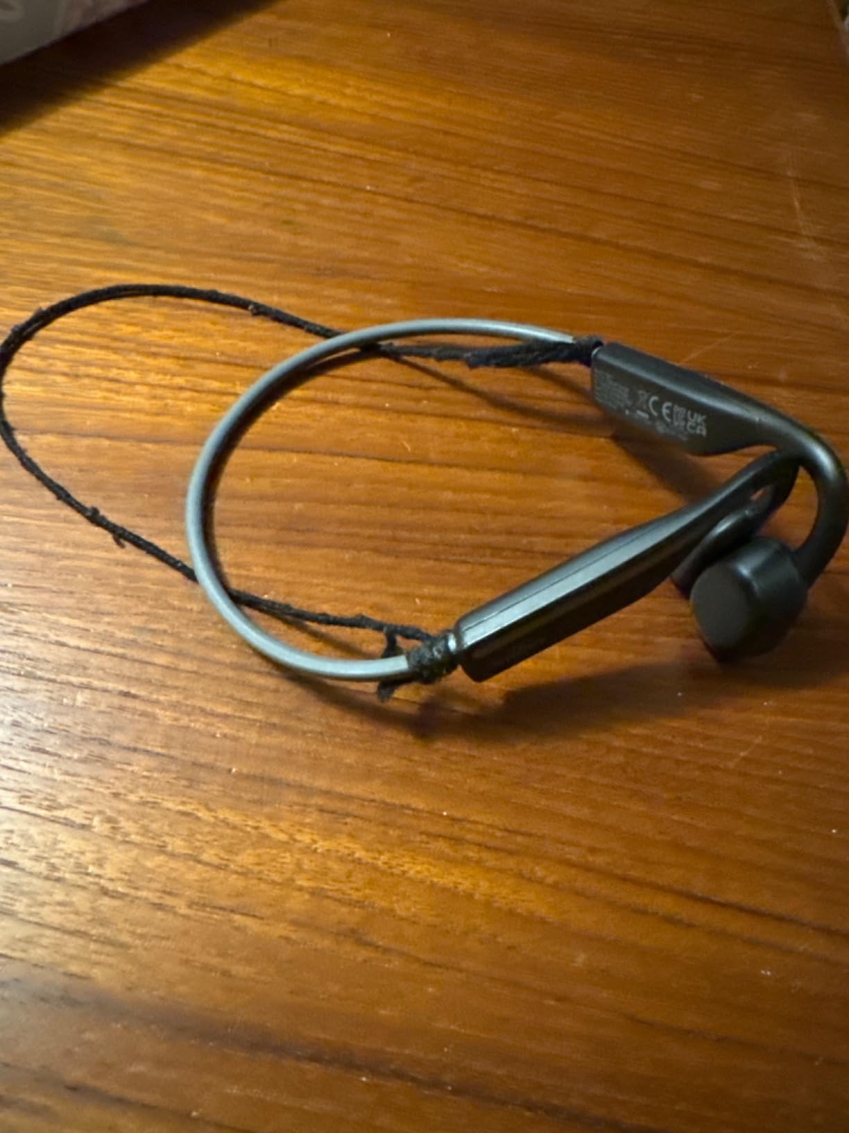 SHOKZ OpenMove - Open-Ear Bluetooth Sport Headphones - Bone Conduction Wireless Earphones - Sweatproof for Running and Workouts, with Sticker Pack (Grey) | Open ear design; PremiumPitch sound; 6H battery and quick charge; With Sticker Pack; Running/Hiking/Climbing customer photo 2