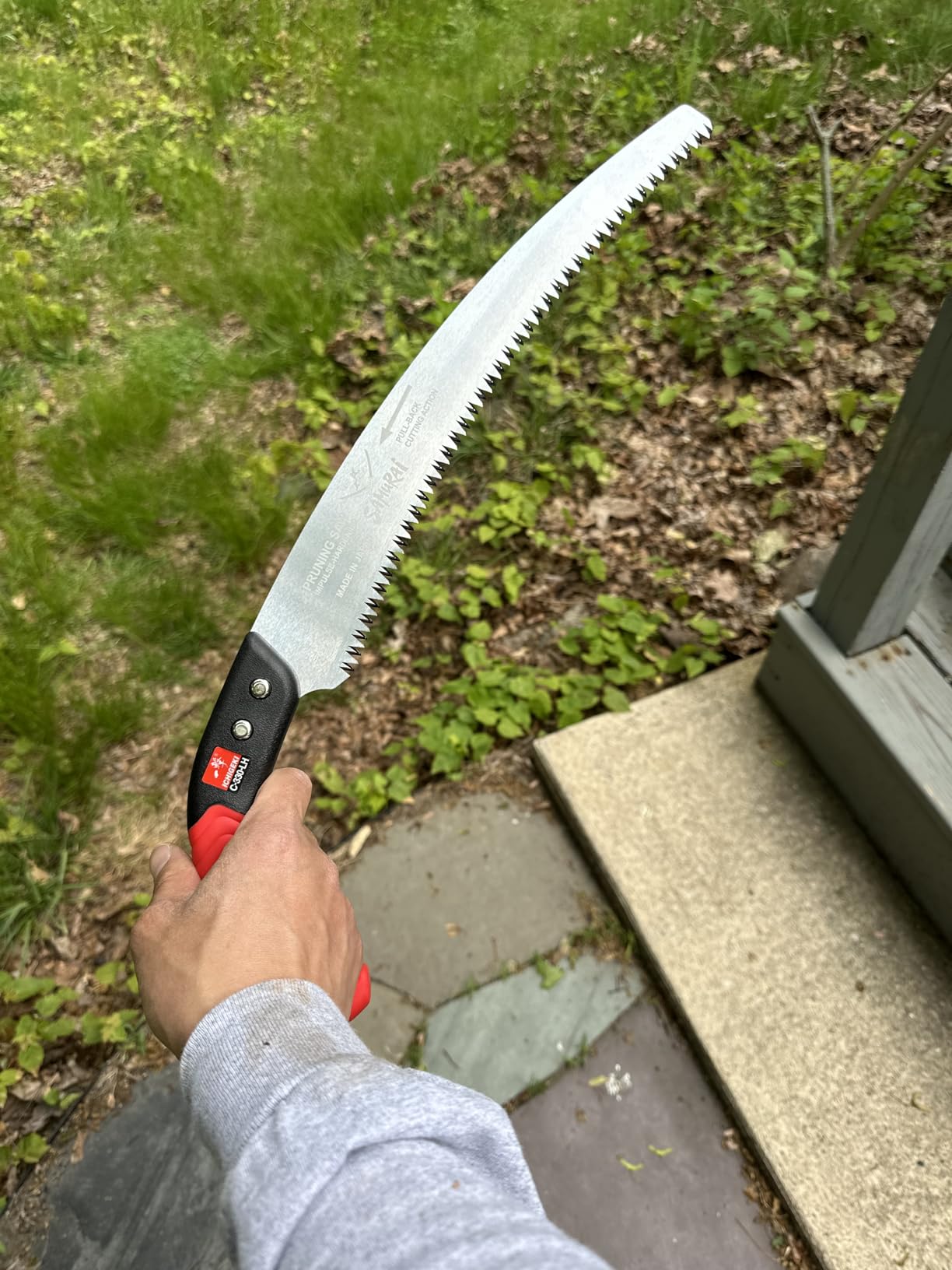 Kanzawa Samurai Ichigeki Pruning Saw 330mm C-330-LH with Ergo Grip (Orange) w/sheath Made in Japan customer photo 1