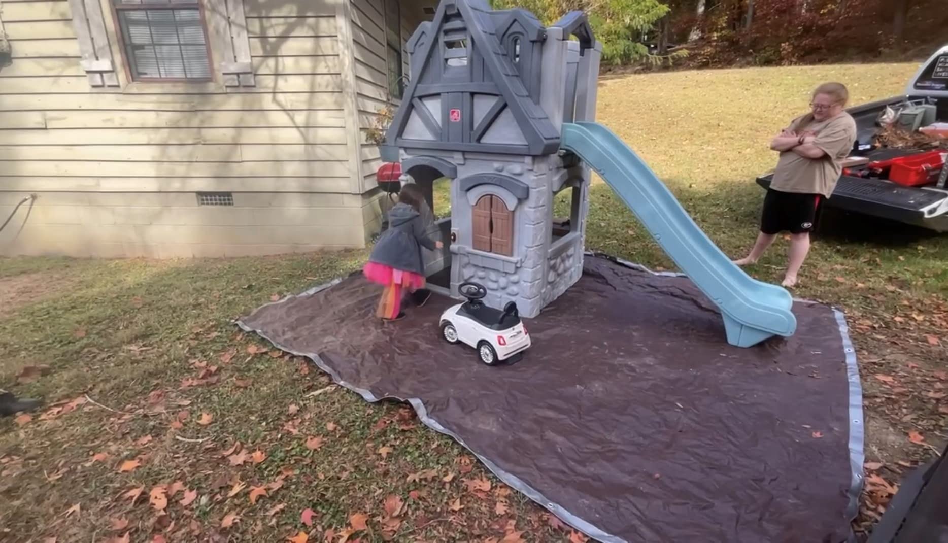 Step2 Enchanting Adventures 2-Story Kids Playhouse, Outdoor Playhouse with Kitchenette & Slide, Rock Climbing Wall, Made of Durable Plastice, For Toddlers 4-8 Years Old customer photo 2
