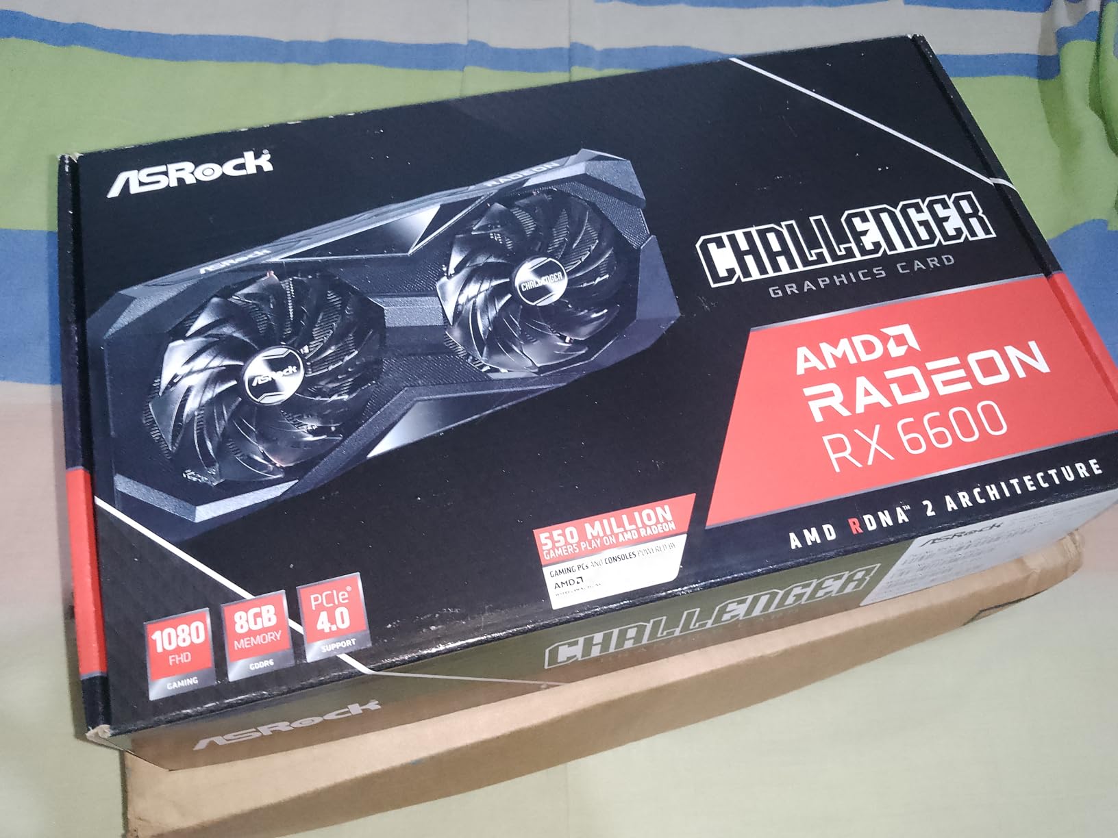 ASRock AMD Radeon RX 6600 Challenger D 8GB GDDR6 DisplayPort 14Gbps HDMI 0dB Silent Cooling 128-bit 7680 x 4320 Dual Fan Graphics Card PCI Express 4.0 x8 8-pin customer photo 2