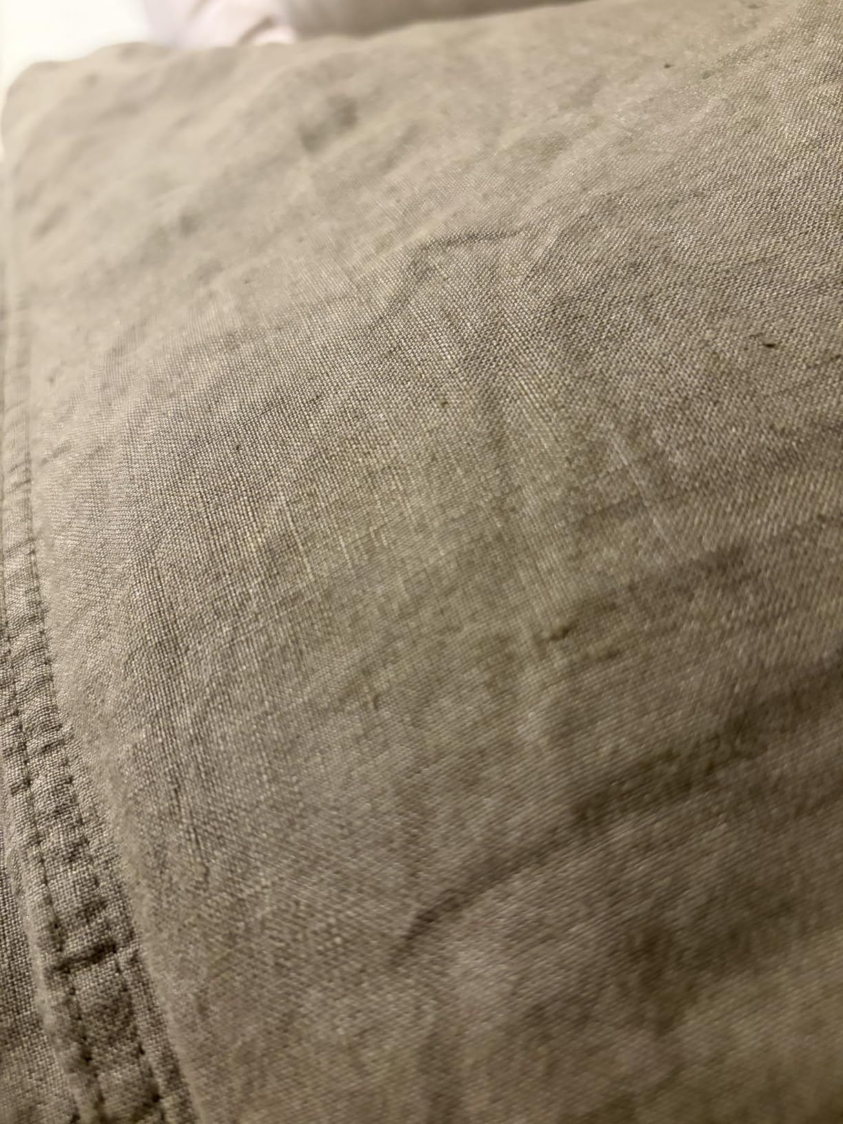 XZ XIFA 100% Washed French Flax Linen Duvet Cover Set – 3 Pieces, Cooling & Textured Farmhouse Bedding for Hot Sleepers, with Zipper Closure (White, Queen) customer photo 2