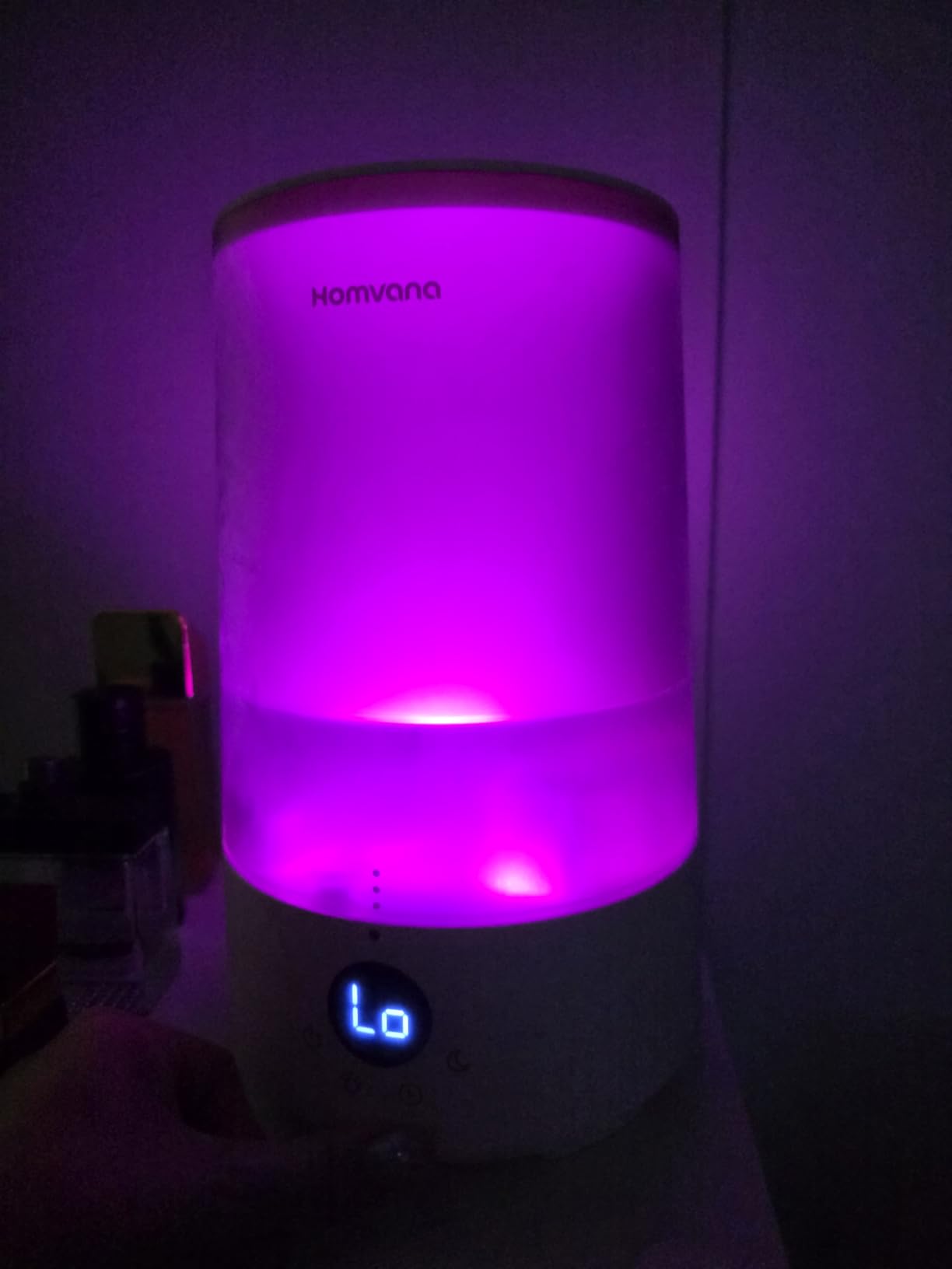 Homvana Top-Fill Cool Mist Humidifiers for Bedroom, Large Room(3.6L,Grey) | Quiet, Easy-to-Clean 2-in-1 Baby Humidifier & Oil Diffuser for Congestion Relief, Last for 4 Night customer photo 1