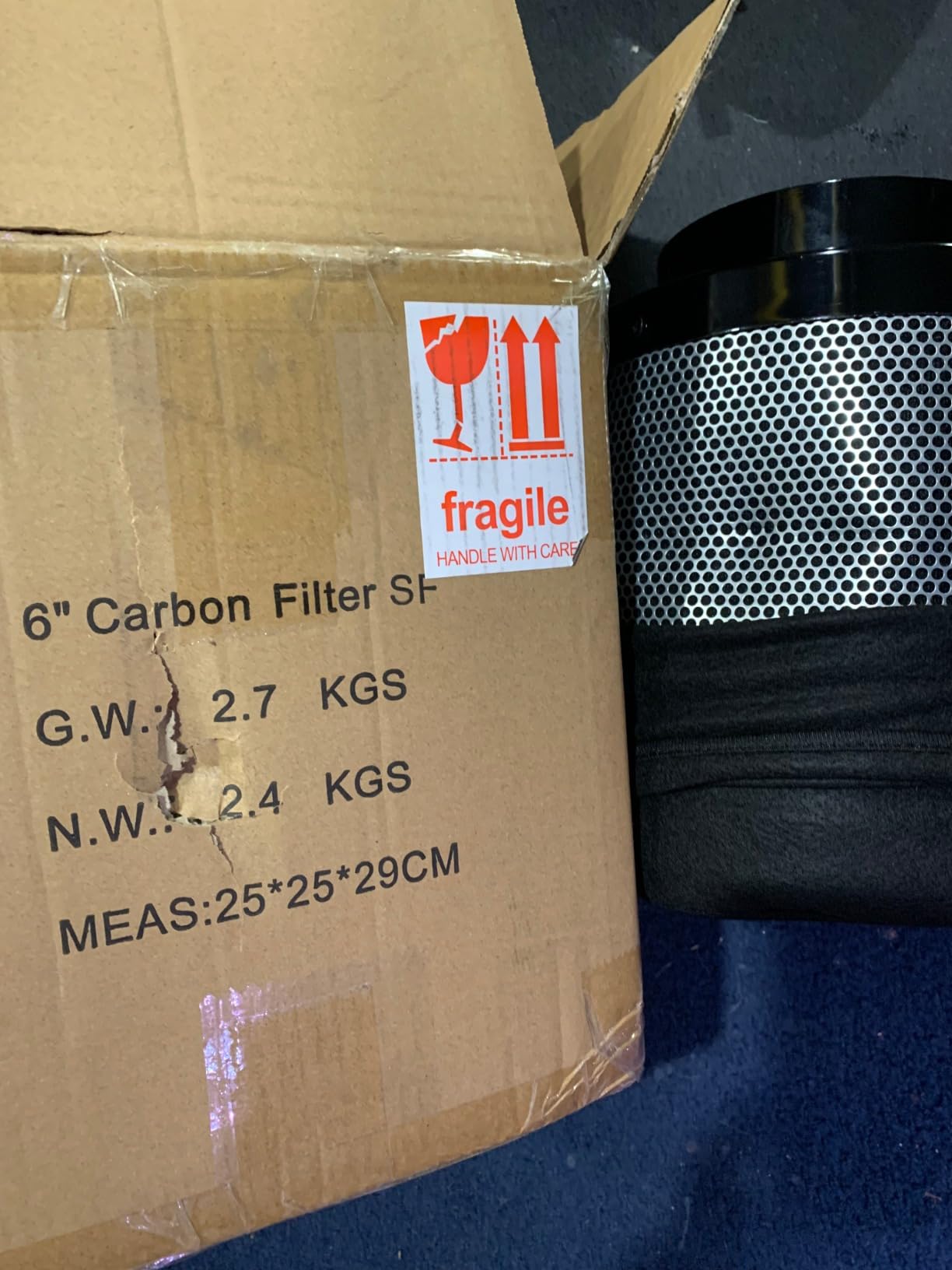 Spider Farmer 6 Inch Carbon Filter for Grow Tent Odor Control customer photo 1