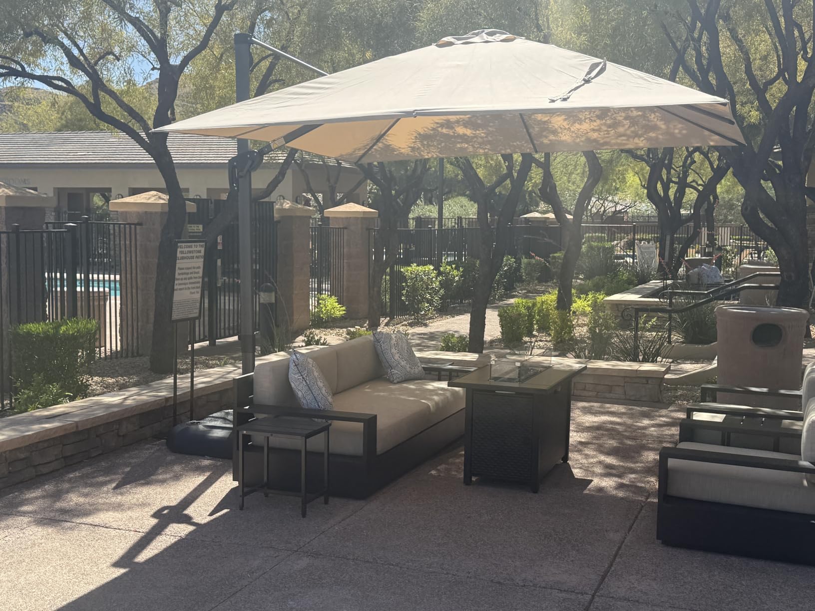 PURPLE LEAF Patio Umbrella Base SBL4090 Water &Sand Filled Weighted Base Outdoor Umbrella Base for Offset Cantilever Umbrella 200 Lbs customer photo 1
