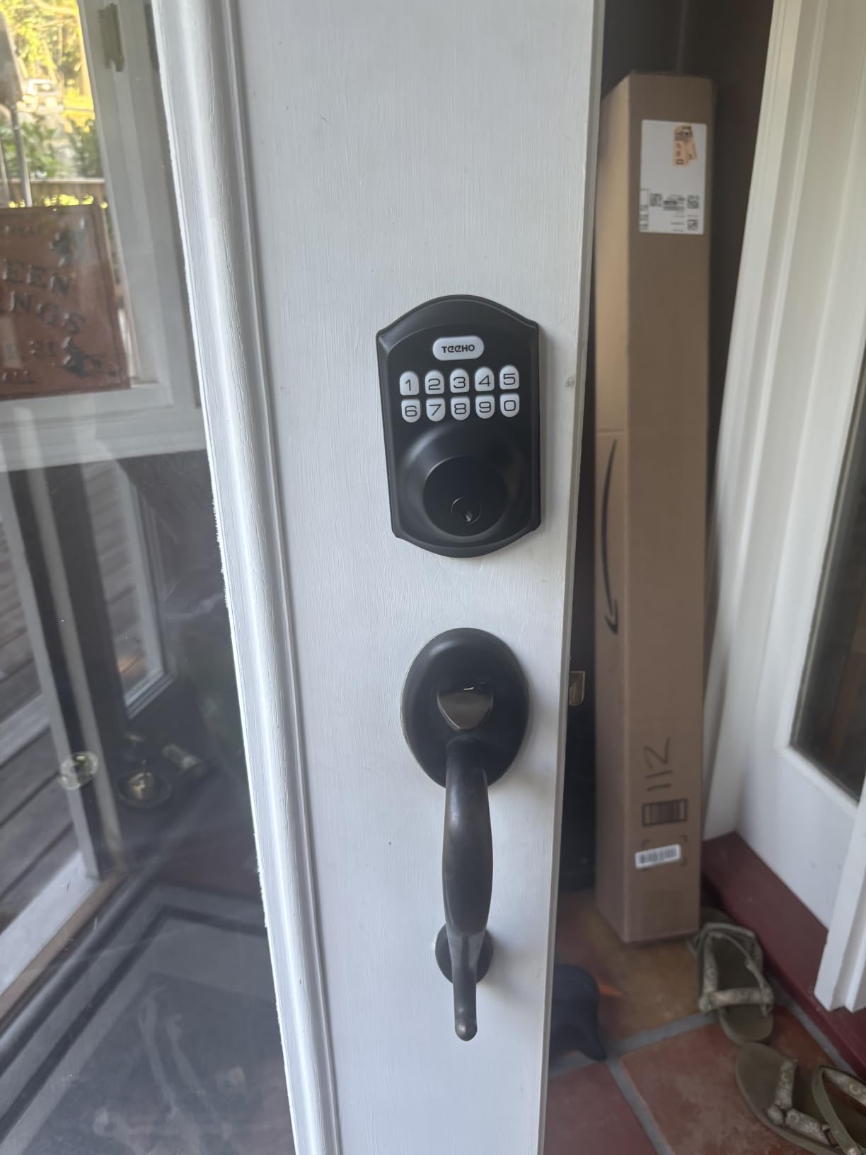 TEEHO TE001 Keyless Entry Deadbolt with Keypad for Front Door, Matte Black customer photo 2