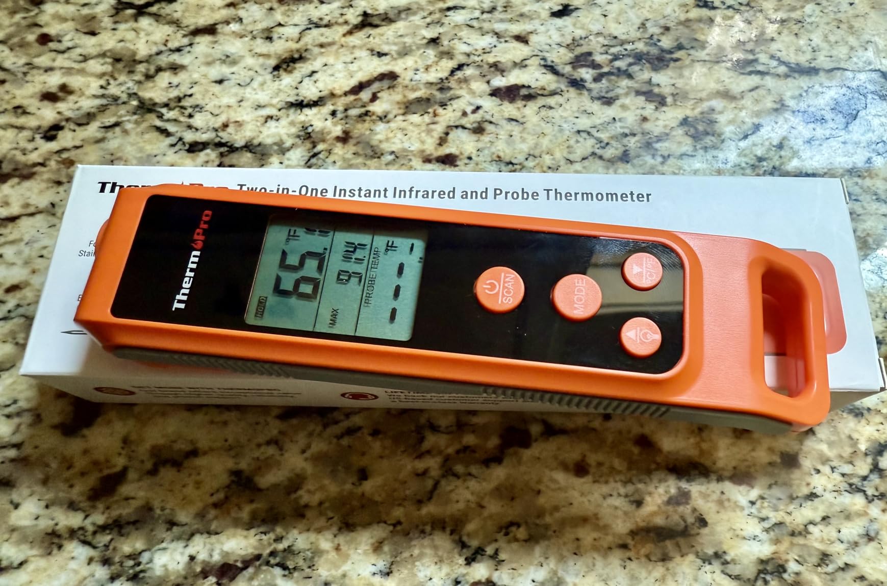 TempPro TempScan 2-in-1 Infrared Thermometer Gun with Meat Probe | Instant Read Thermometer for Grilling, Non-Contact Infrared Thermometer for Cooking Pizza Oven Griddle HVAC Pool AC Vent customer photo 2