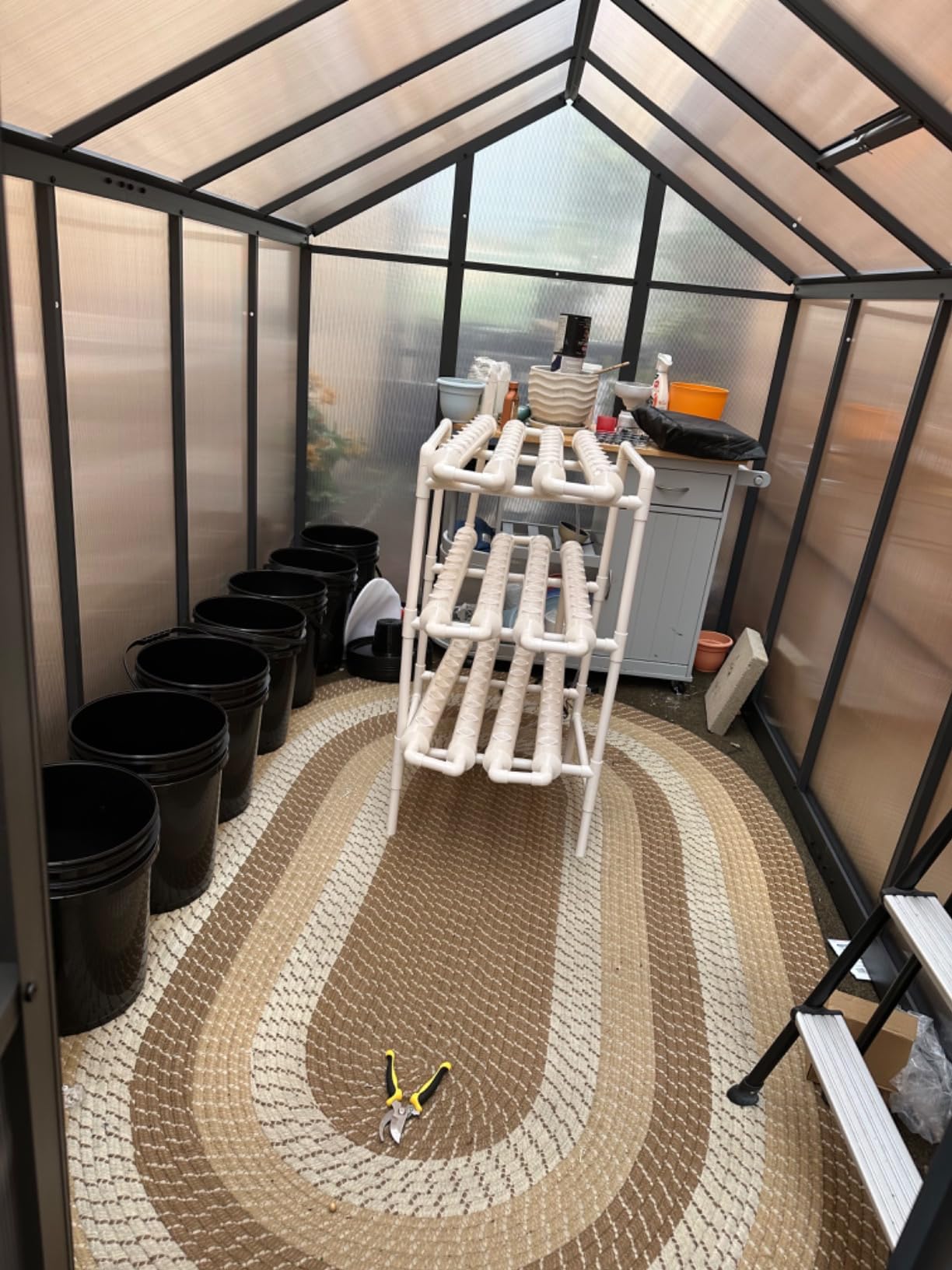 VEVOR DWC Hydroponic System, 5 Gallon 8 Buckets, Deep Water Culture Growing Bucket, Hydroponics Grow Kit with Pump, Air Stone and Water Level Device, for Indoor/Outdoor Leafy Vegetables customer photo 2