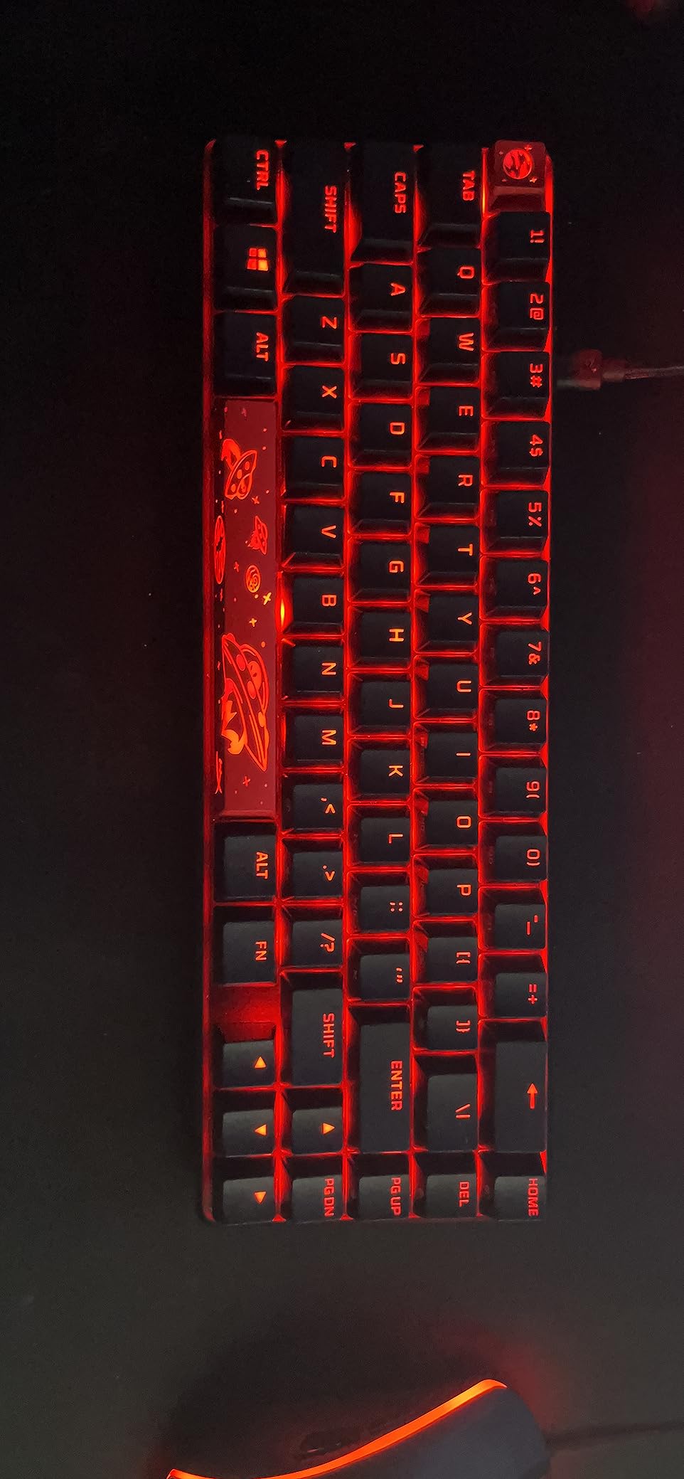 HyperX Alloy Origins 65 - Mechanical Gaming Keyboard - Compact 65% Form Factor - Linear Red Switch - Double Shot PBT Keycaps - RGB LED Backlit - NGENUITY Software Compatible, Black customer photo 1