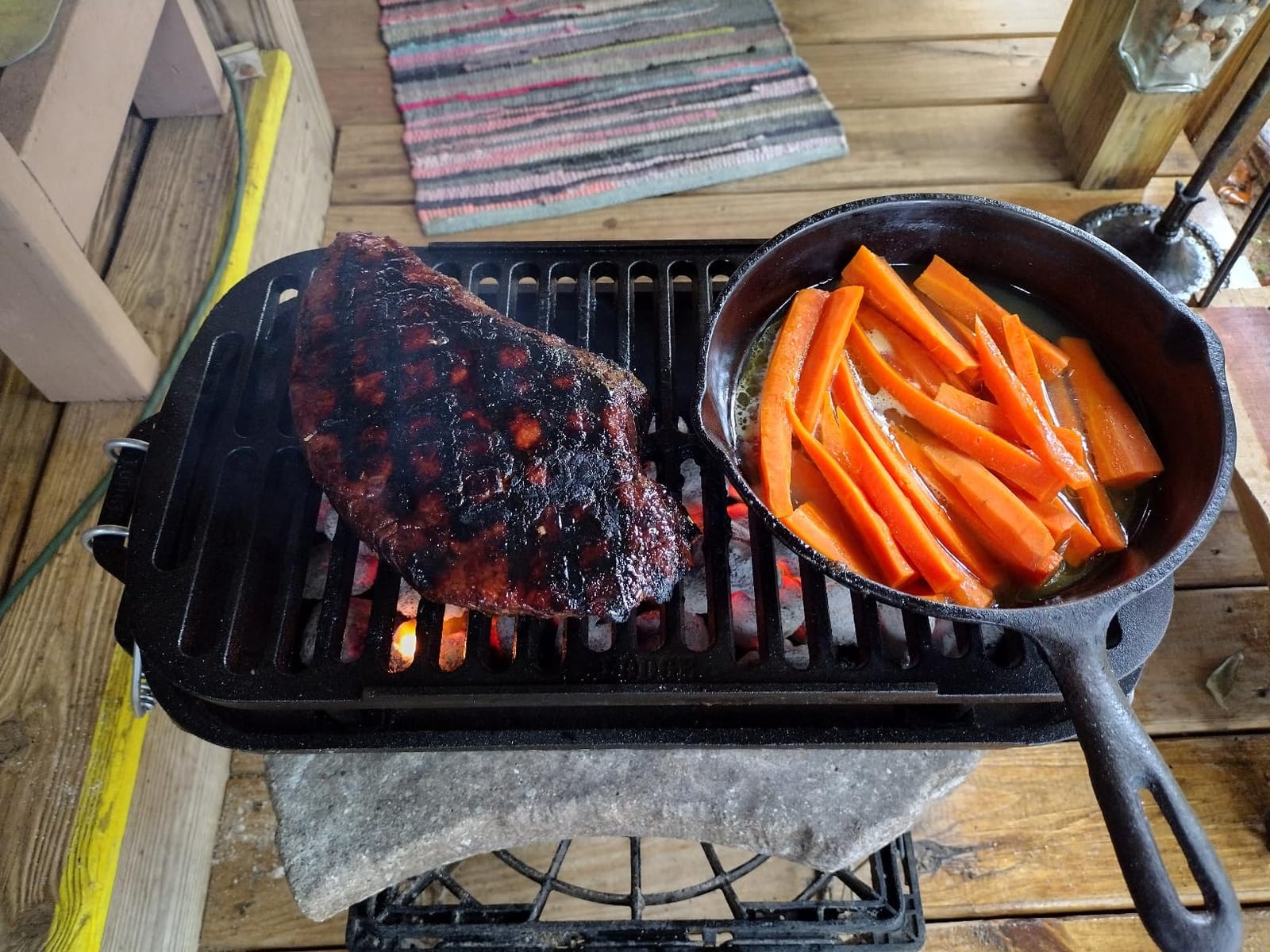 Lodge Sportsman's Pro Cast Iron Grill, 9 x 16.75 Inches customer photo 1