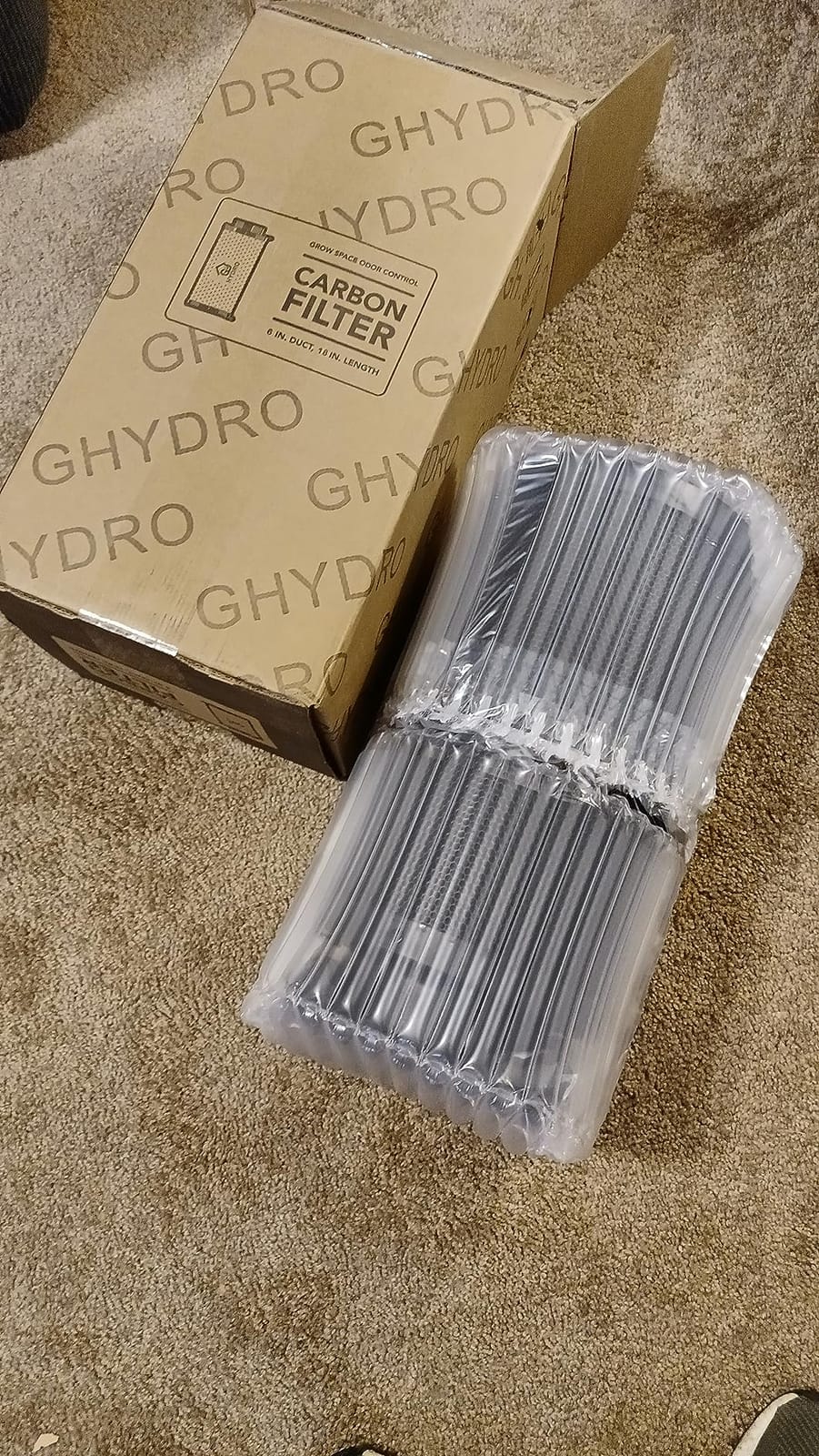 6x12 Inch Carbon Air Filter, Refillable Australian Virgin Charcoal Filter, Replaceable Carbon Design, High Efficiency Odor Control for Hydroponics, Grow Tents & Inline Duct Fans customer photo 2