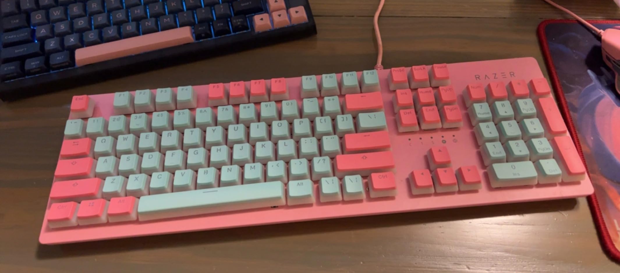 Ranked Pudding PBT Keycaps | 112 Double Shot Translucent ANSI US & ISO Layout | OEM Profile for RGB Mechanical Gaming Keyboard (Red & Black) customer photo 1