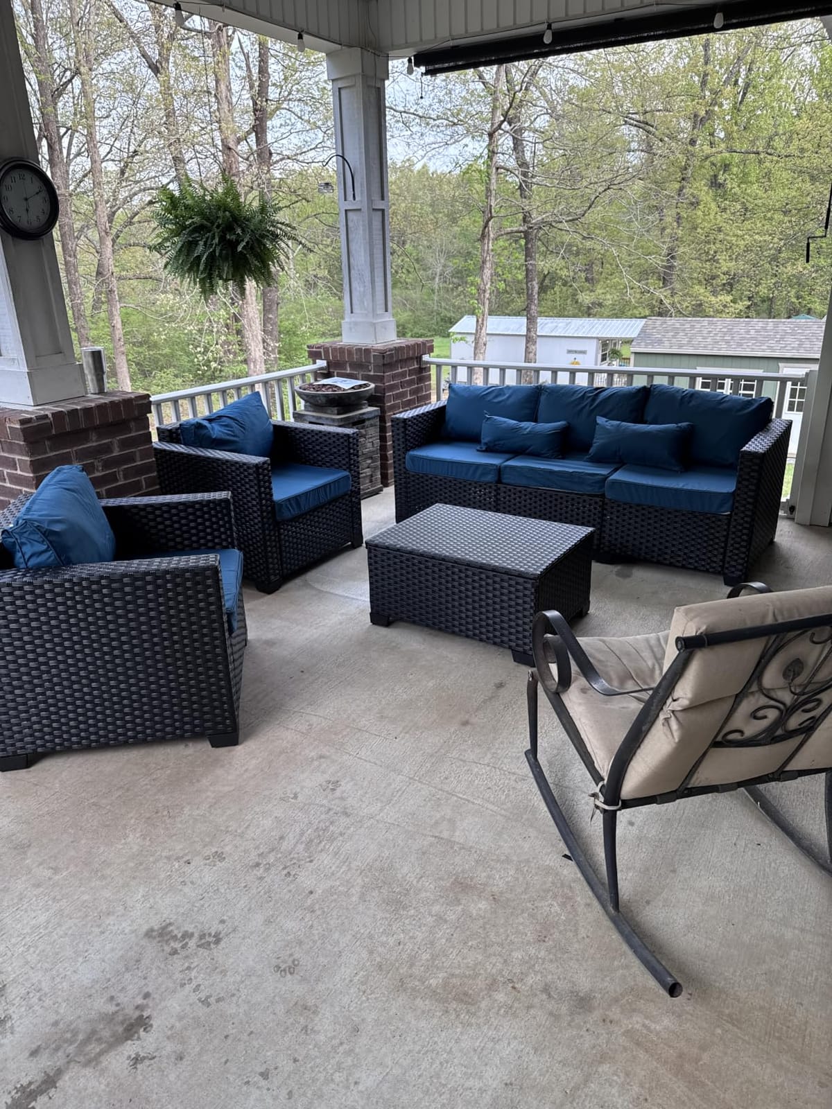 Rattaner 5-Piece Patio Furniture Sofa Set Outdoor Wicker Sectional Couch with Storage Table Non-Slip Cushions Furniture Covers, Grey customer photo 2