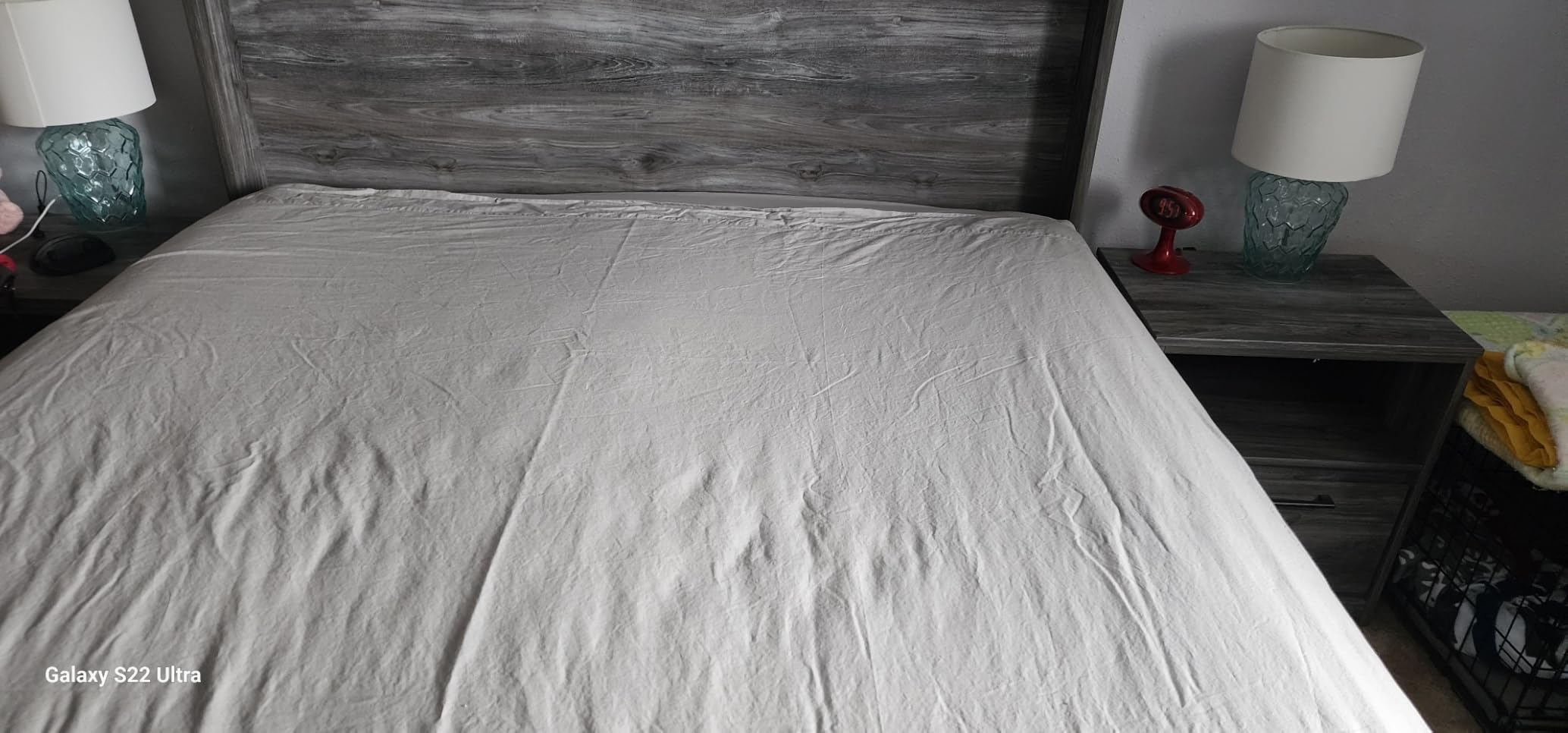 SUPREME ELEGANCE 100% Organic Cotton Queen Sheet Set, Percale, Snow White customer photo 2
