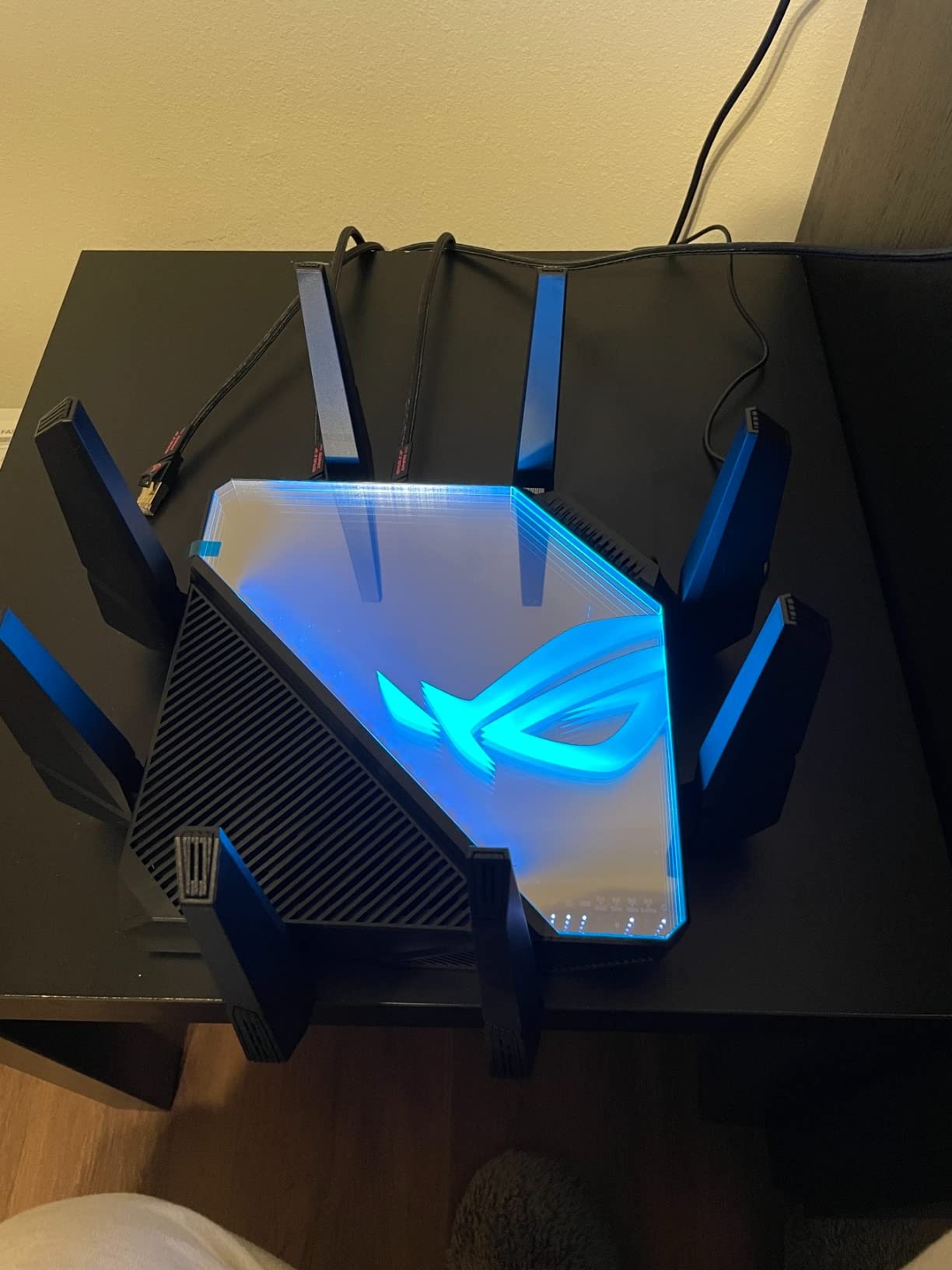 ASUS ROG Rapture WiFi 6E Gaming Router (GT-AXE16000) - Quad-Band, 6 GHz Ready, Dual 10G Ports, 2.5G WAN Port, AiMesh Support, Triple-Level Game Acceleration, Lifetime Internet Security, Instant Guard customer photo 2