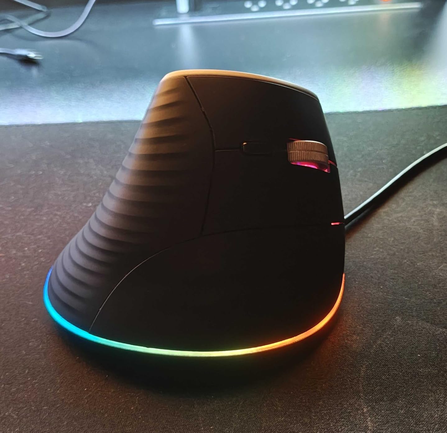 Nulea Ergonomic Vertical Mouse Wired with 11 RGB Backlight and 6 Buttons | USB Optical Mouse with 4 Adjustable DPI, Plug and Play Design for Laptop, PC, Mac, Desktop, Office Use customer photo 1