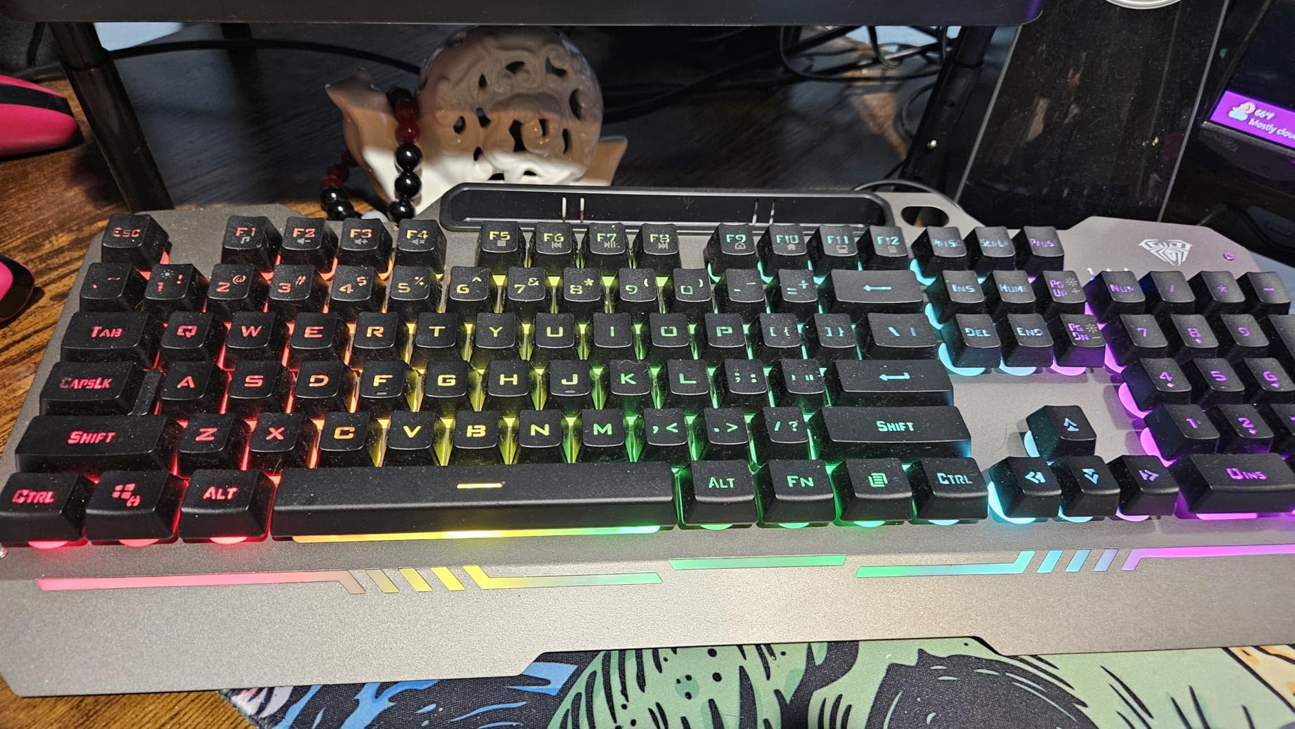 AULA Gaming Keyboard and Mouse,Wired 104-Key Mouse and Keyboard Combo Metal | Full Size Computer Keyboards with Number Pad,New Update Version,RGB Backlit Anti-Ghosting PC Keyboard for Laptop WinXP/7/8/10 customer photo 1
