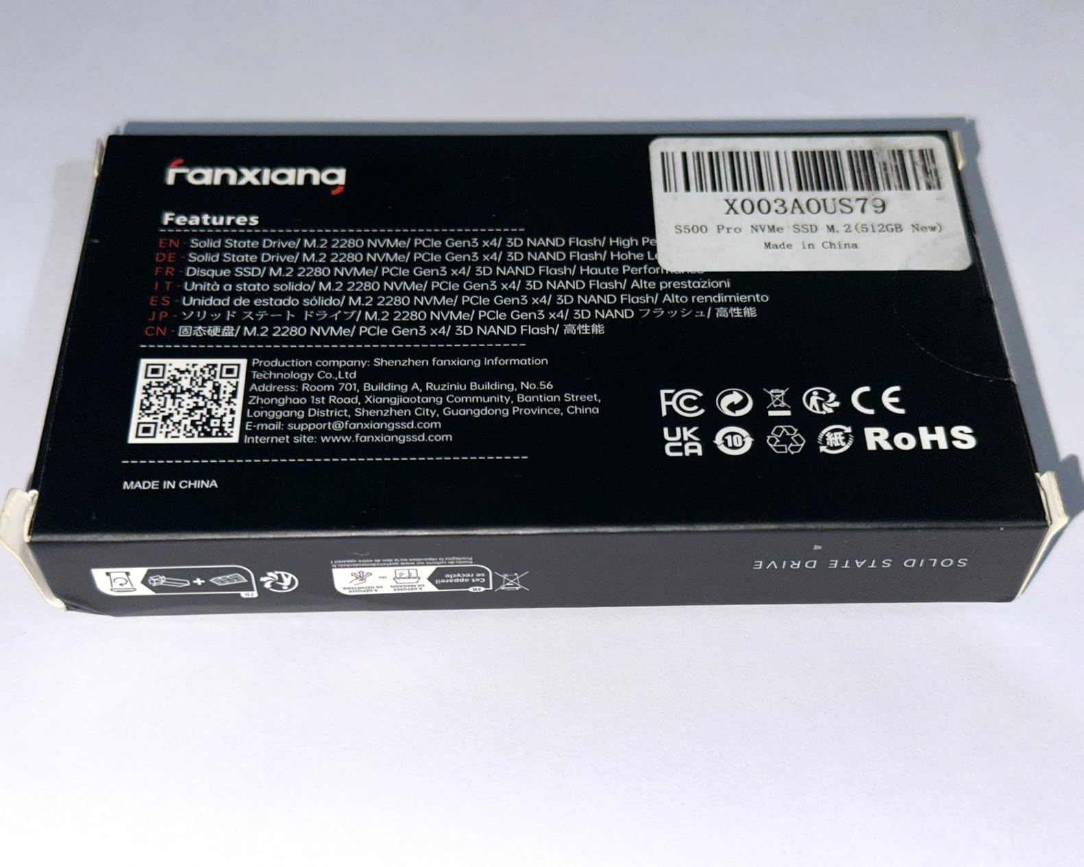 fanxiang S500 Pro 256GB NVMe SSD M.2 PCIe 3.0, Gen 3x4 2280 Internal Solid State Drive, SLC Cache 3D NAND TLC, Up to 3000MB/s, Compatible with Laptop and PC Desktops(Black) customer photo 1