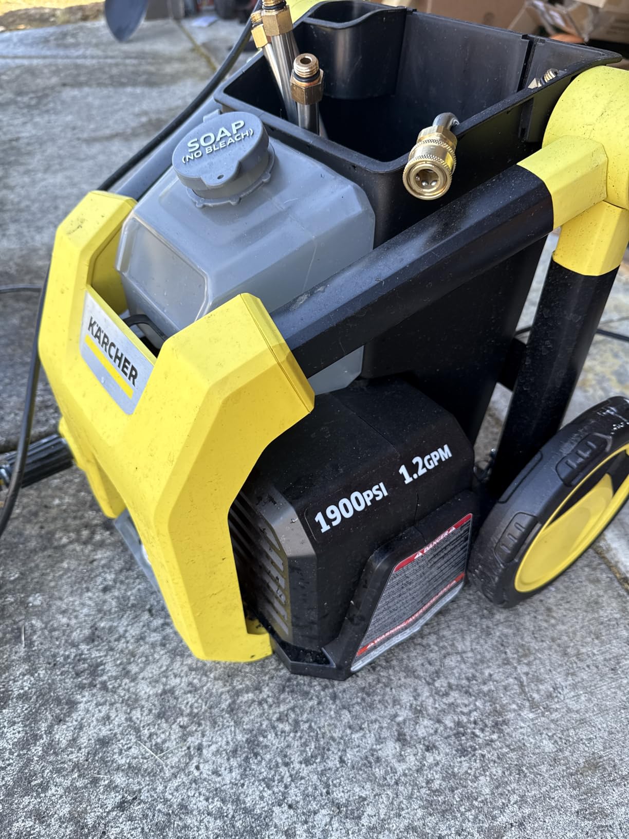 Kärcher Pressure Washer K1900PS, CETA Certified, 3 Spray Nozzles, Detergent Tank, for Cars, Driveways, Siding, Patios, 1.2 GPM customer photo 2