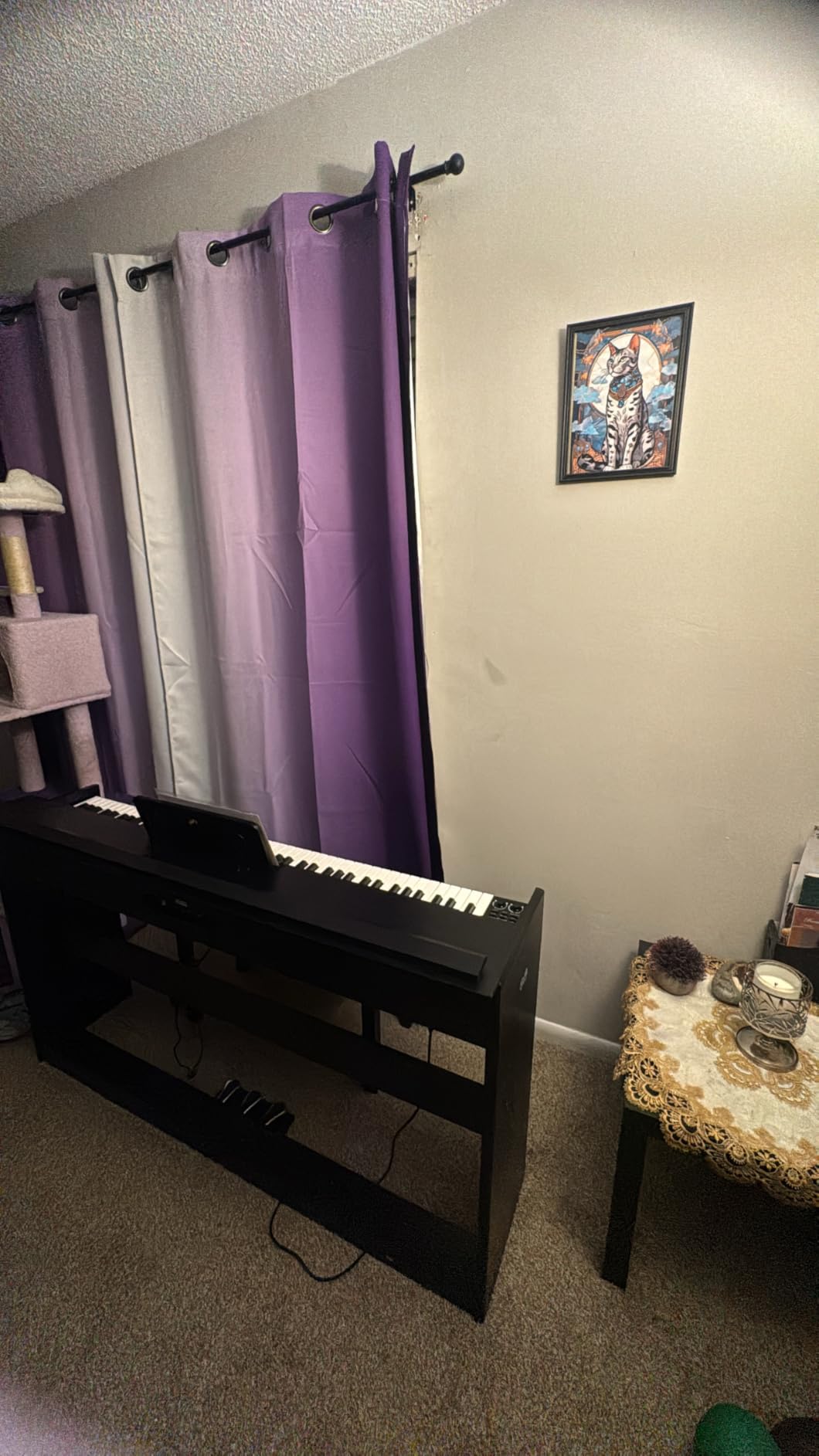 HEXANT 88-Key Weighted Digital Piano, Full-Size Semi-Weighted Upright Flip Electric Keyboard Piano with 3 Pedal and Multi-Functional Keyboard for Beginner(with Bench,Black) customer photo 2