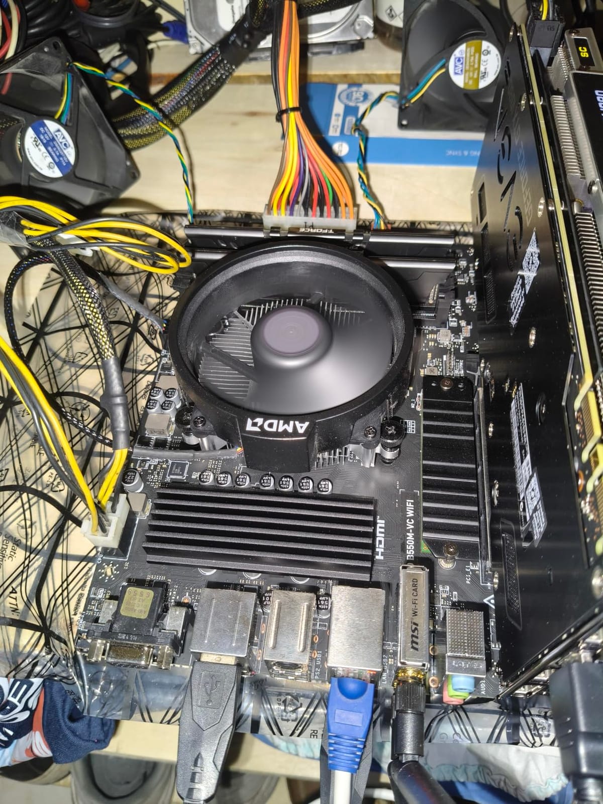 MSI PRO B550M-VC WiFi ProSeries Motherboard (AMD Ryzen 5000 Series, AM4, DDR4, PCIe 4.0, SATA 6Gb/s, M.2, USB 3.2 Gen 2, HDMI/DP, Wi-Fi 6E, Bluetooth 5.2, mATX) customer photo 1