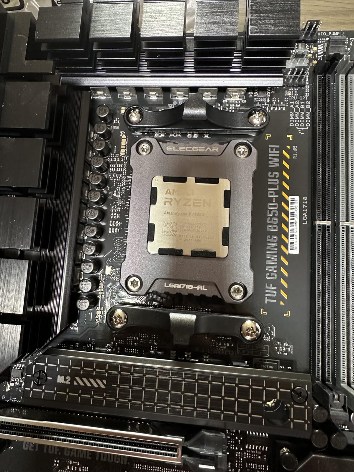 ASUS TUF Gaming B650-PLUS WiFi AMD B650 AM5 Ryzen™ Desktop 9000 8000 and 7000 ATX Motherboard, 14 Power Stages, PCIe® 5.0 M.2, DDR5 Memory, WiFi 6 and 2.5 Gb Ethernet, USB4® Support Aura Sync customer photo 1