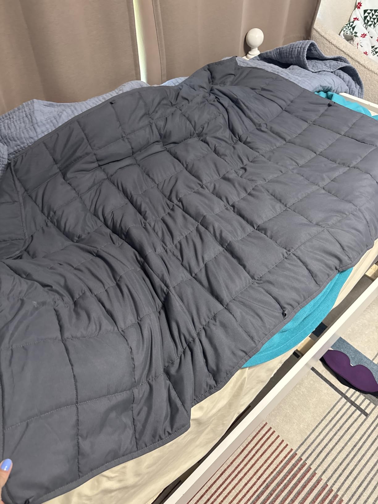L'AGRATY Weighted Blanket Queen Size(15lbs, 60