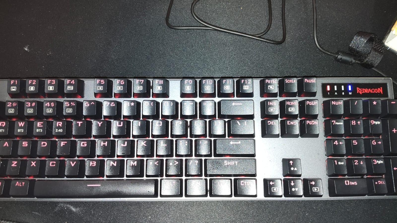 Redragon K556 PRO Wireless RGB Mechanical Gaming Keyboard, 104-Key Aluminum | 0 Delay Tri-Mode BT/2.4GHz/USB-C for More Devices, Rock-Solid Stability, AM-PM Using Durability, Quiet Linear Red Switch customer photo 1