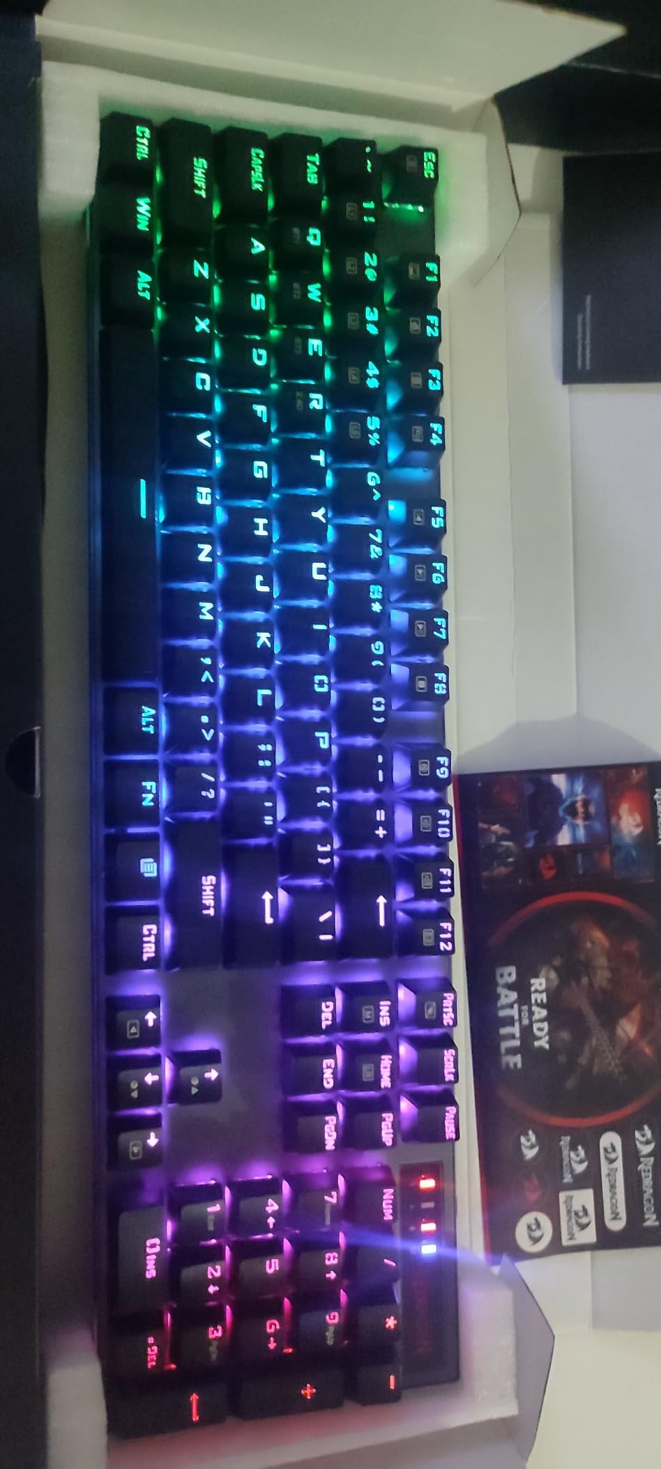 Redragon K556 PRO Wireless RGB Mechanical Gaming Keyboard, 104-Key Aluminum | 0 Delay Tri-Mode BT/2.4GHz/USB-C for More Devices, Rock-Solid Stability, AM-PM Using Durability, Quiet Linear Red Switch customer photo 2