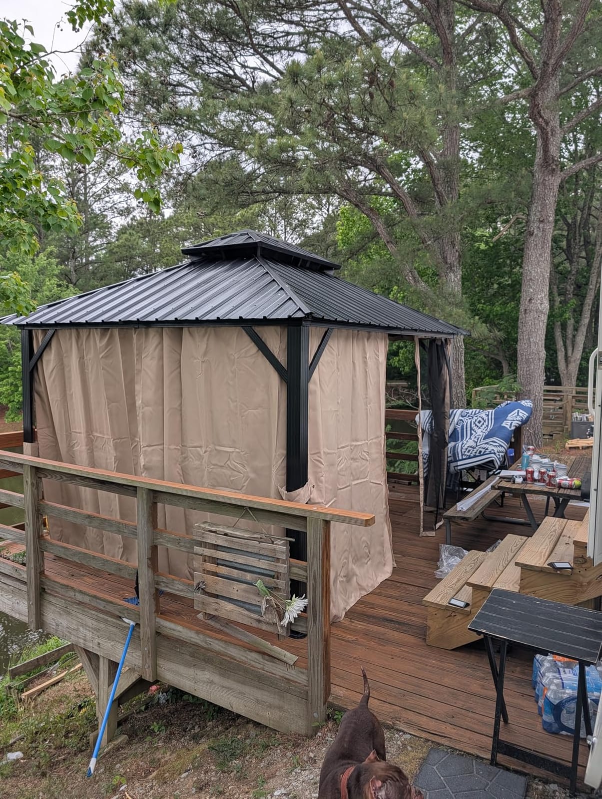 YITAHOME 10x12ft Hardtop Gazebo with Nettings and Curtains Heavy Duty customer photo 1