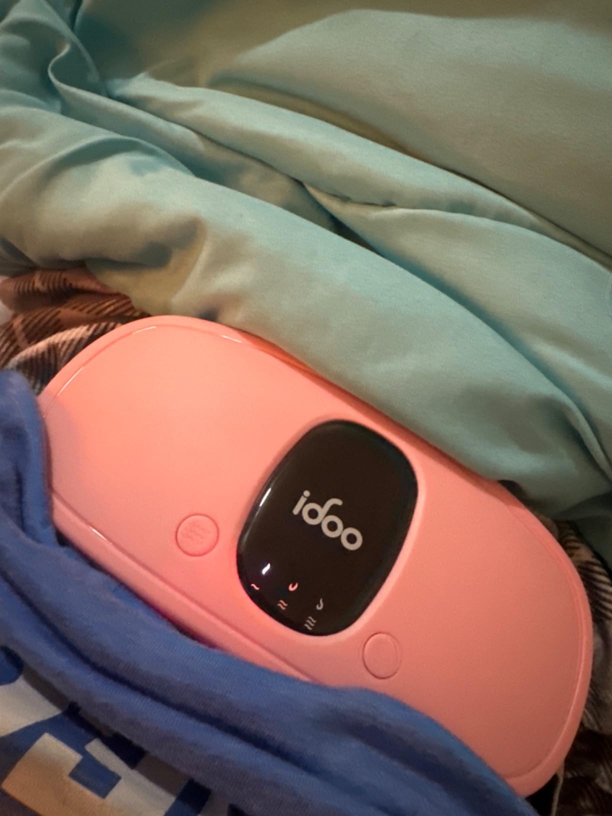 iDOO Cordless Heating Pad for Menstrual Cramps, Lightweight & Portable | Back & Belly Wrap for Menstrual Cramps, 3 Heat Levels 3 Massage, FSA Eligible Item, Gift for Women, Mom, Wife & Girlfriend customer photo 1