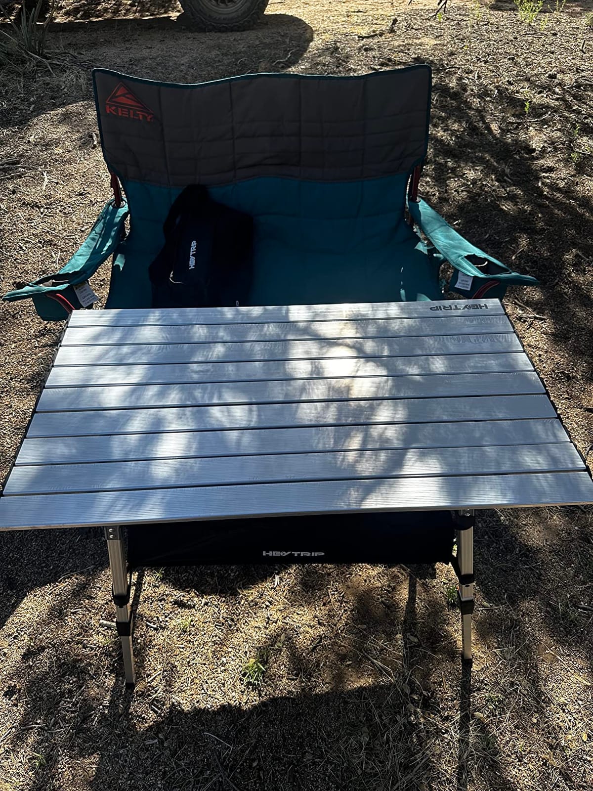 HEYTRIP Adjustable Height Folding Camping Table with Storage customer photo 1