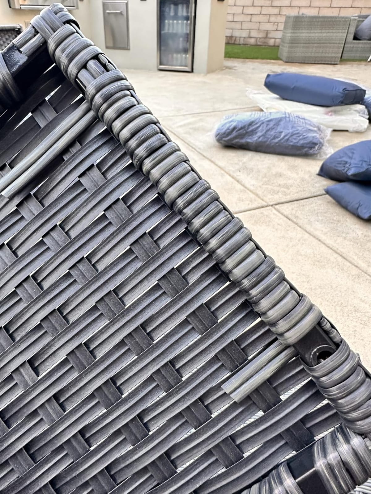 Lviden 6 Pieces Wicker Patio Furniture Sets Outdoor Conversation Set HDPE Rattan Sectional Sofa Couch with Storage Table and Non-Slip Cushions, Light Grey customer photo 1