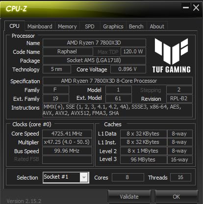 AMD Ryzen 7 7800X3D 8-Core, 16-Thread Desktop Processor customer photo 1