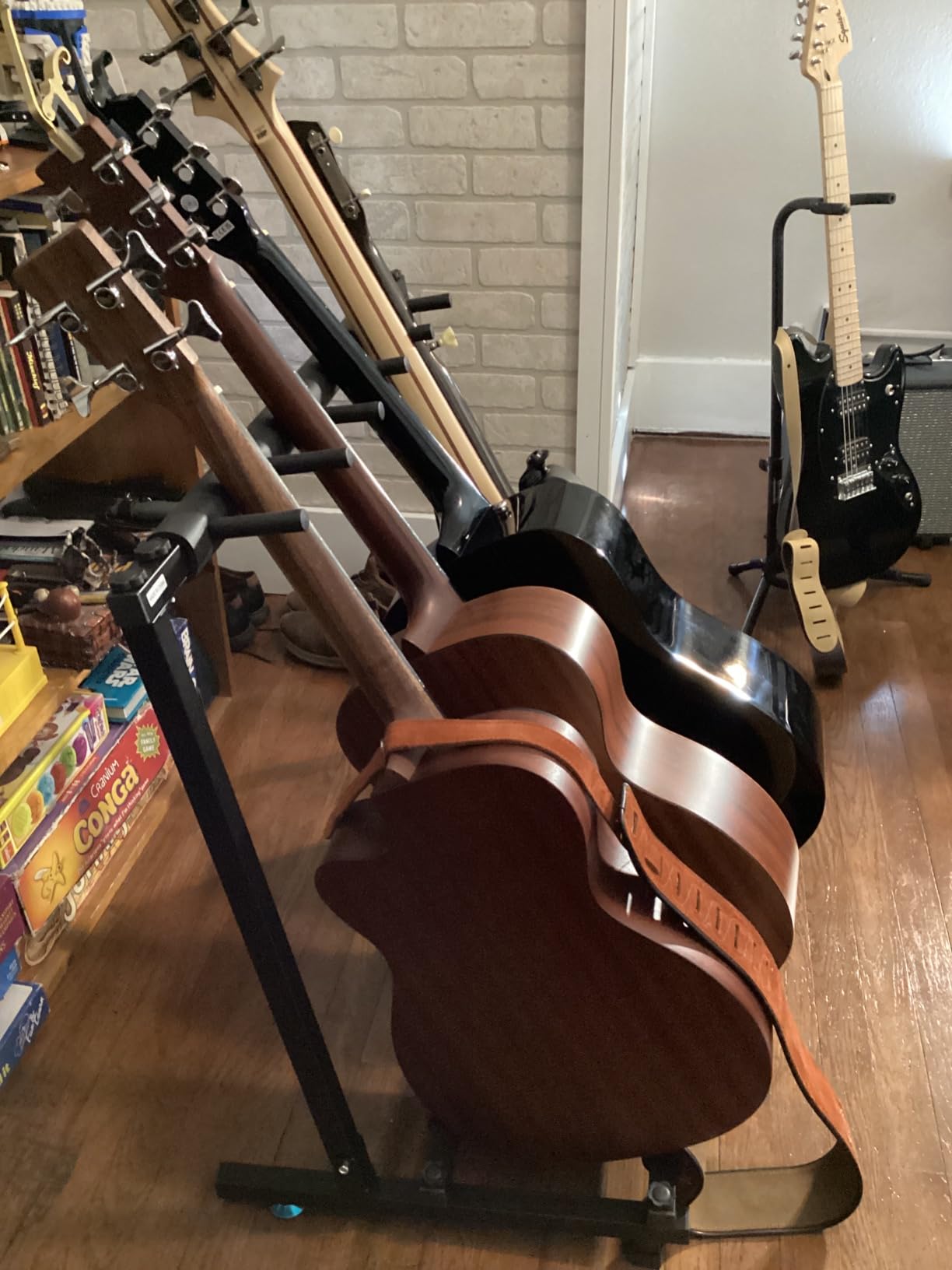 GeeWin Multi Guitar Stand, 5 Guitar Stand Rack, Folding Guitar Stand customer photo 1