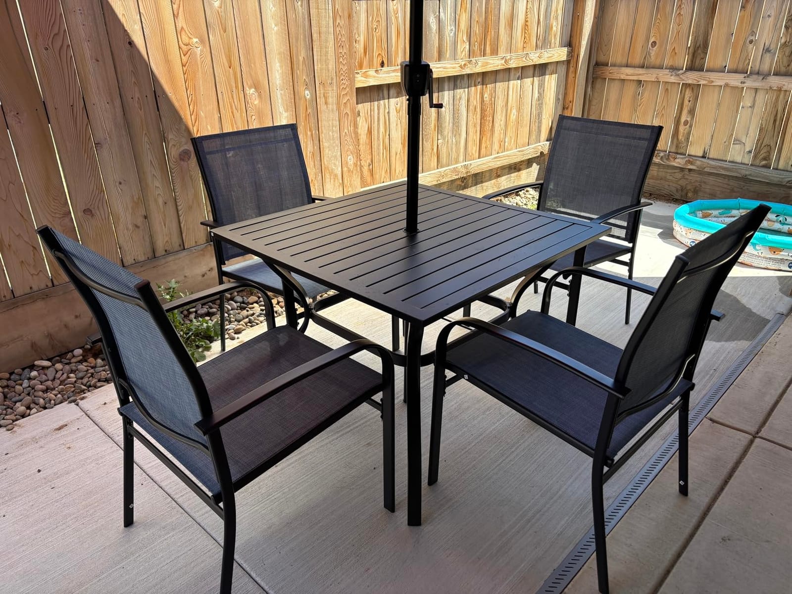 SUNSHINE VALLEY 9pc Patio Dining Set, 57.5