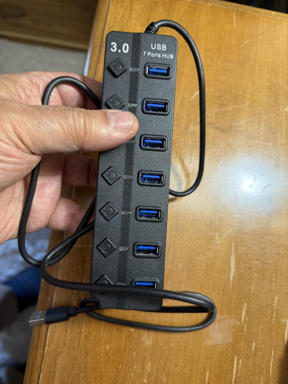 PANPEO 7-Port USB 3.0 Hub On/Off Switches 4ft for Laptop PC customer photo 1