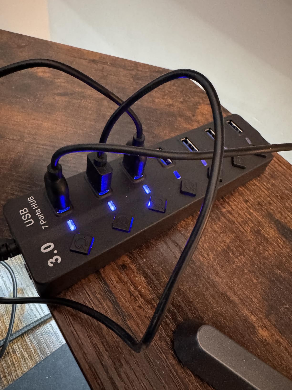 PANPEO 7-Port USB 3.0 Hub On/Off Switches 4ft for Laptop PC customer photo 2